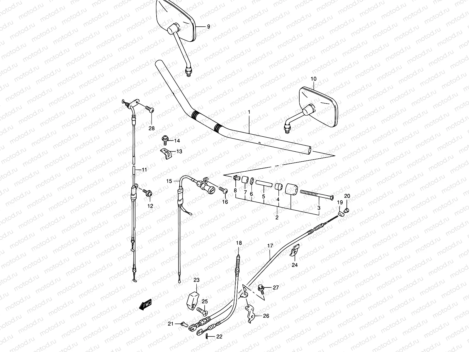 42A - HANDLEBAR (MODEL K5)