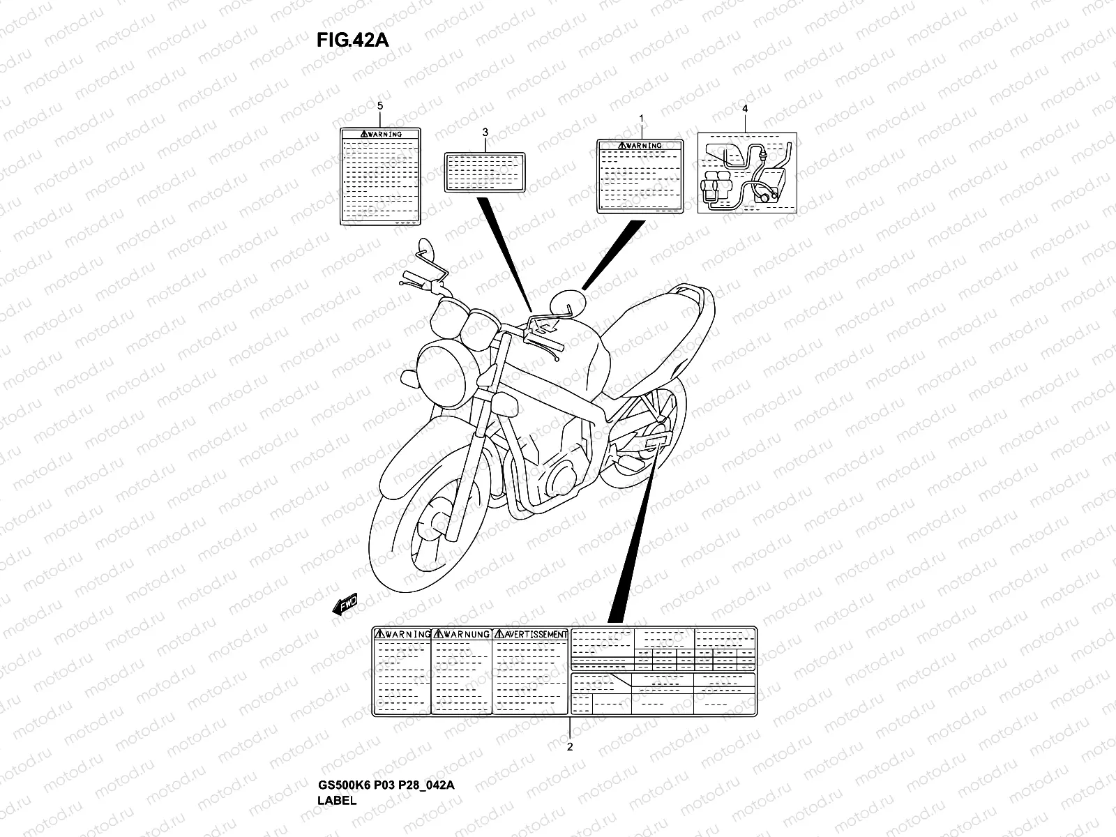 42A - LABEL (MODEL K4/K5/K6)