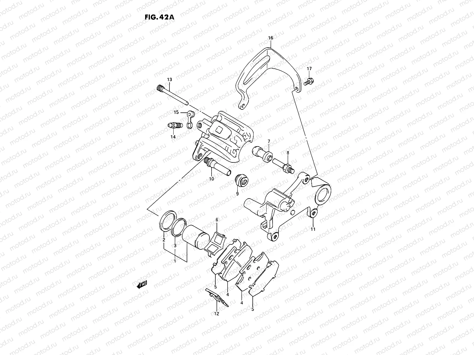 42A - REAR CALIPERS (MODEL L/M)