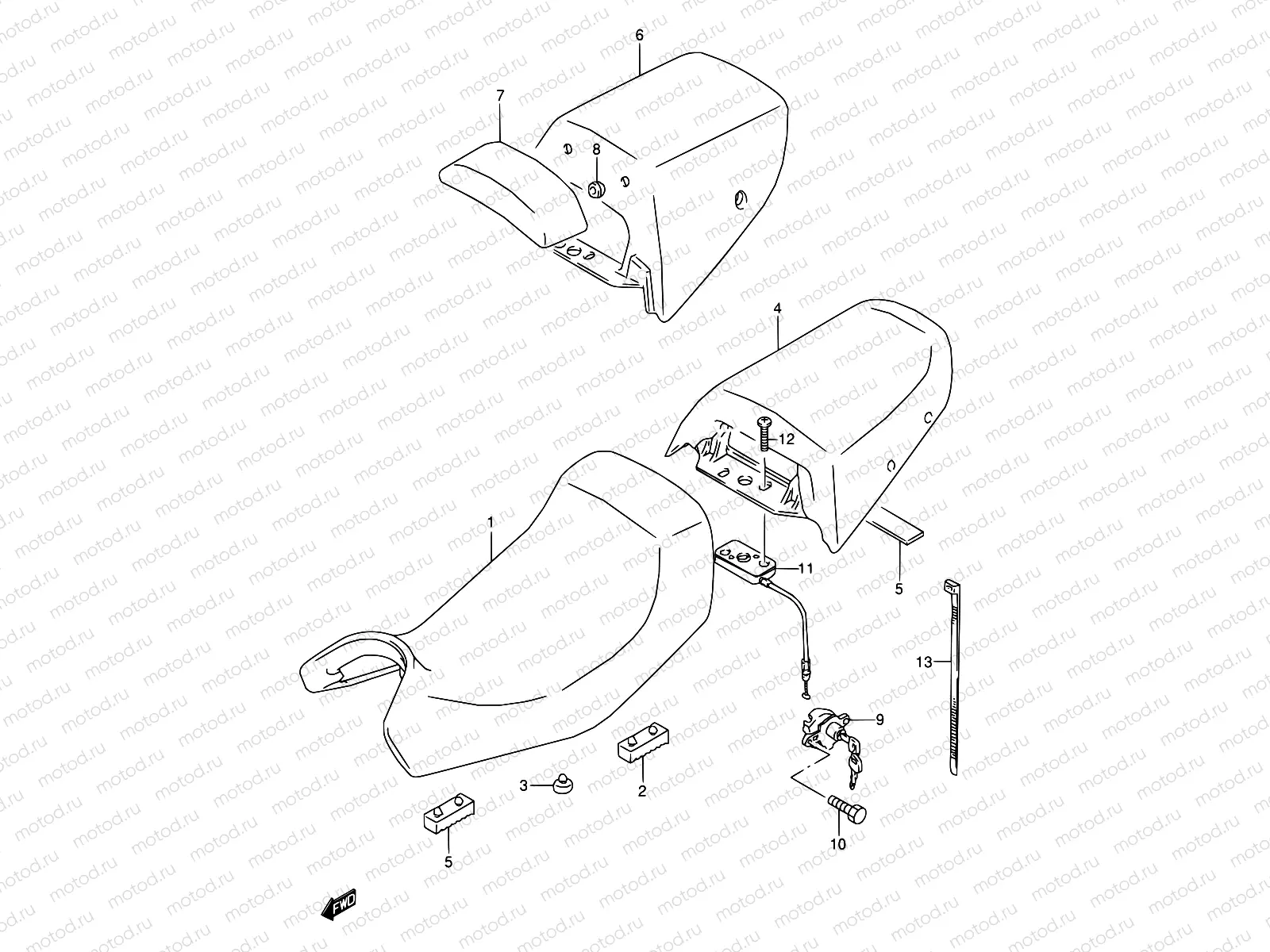 42A - SEAT (MODEL N/P/R/S/T)
