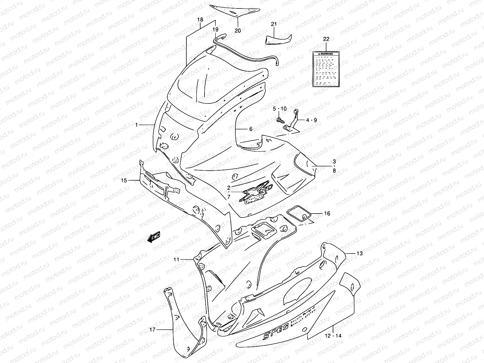 42B - COWLING (MODEL P)