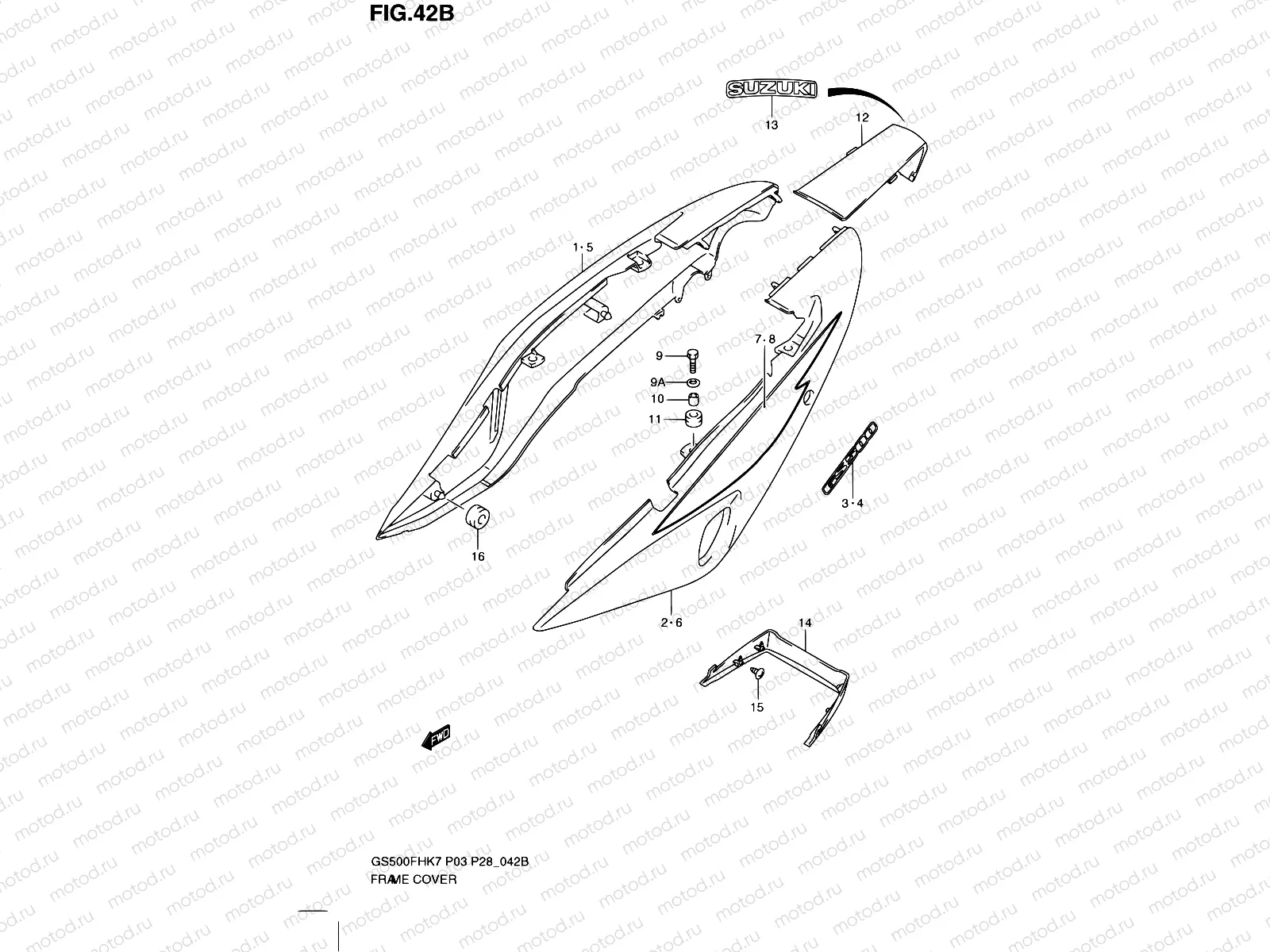 42B - FRAME COVER (MODEL K9)
