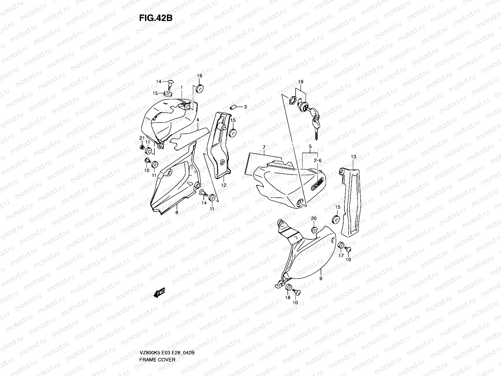 42B - FRAME COVER (MODEL K9)