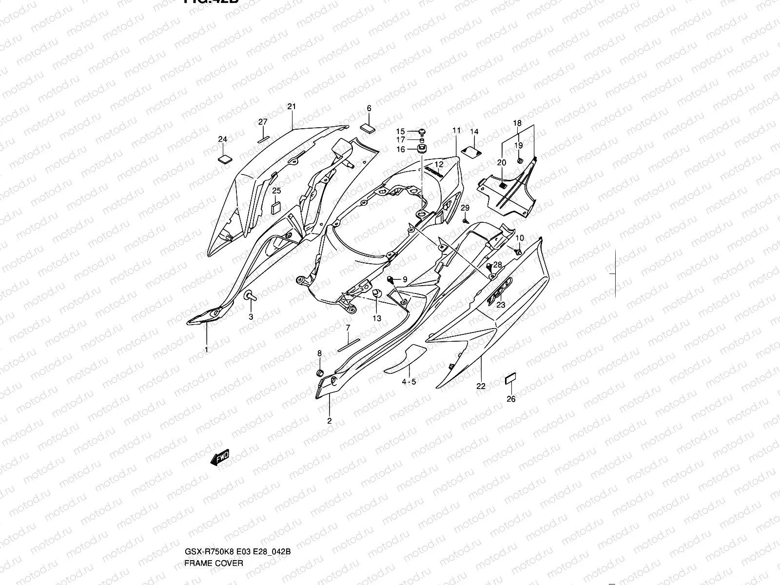 42B - FRAME COVER (MODEL L0)
