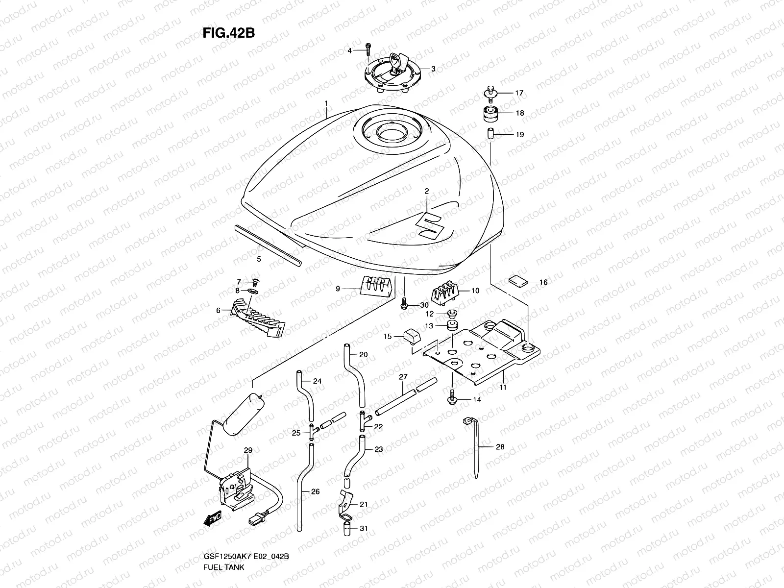 42B - FUEL TANK (MODEL L0)