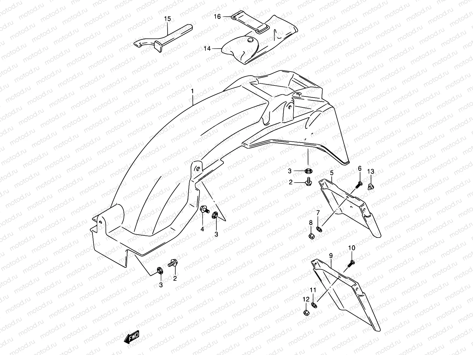 42B - REAR FENDER (MODEL T)
