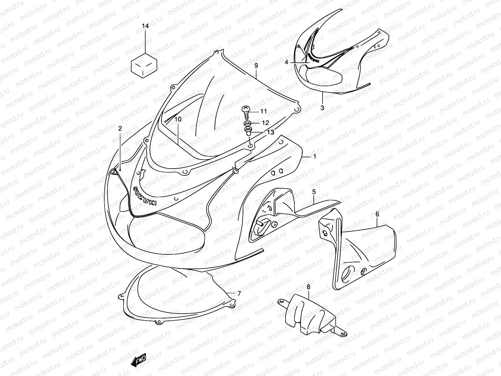 42C - COWLING BODY (MODEL K1)