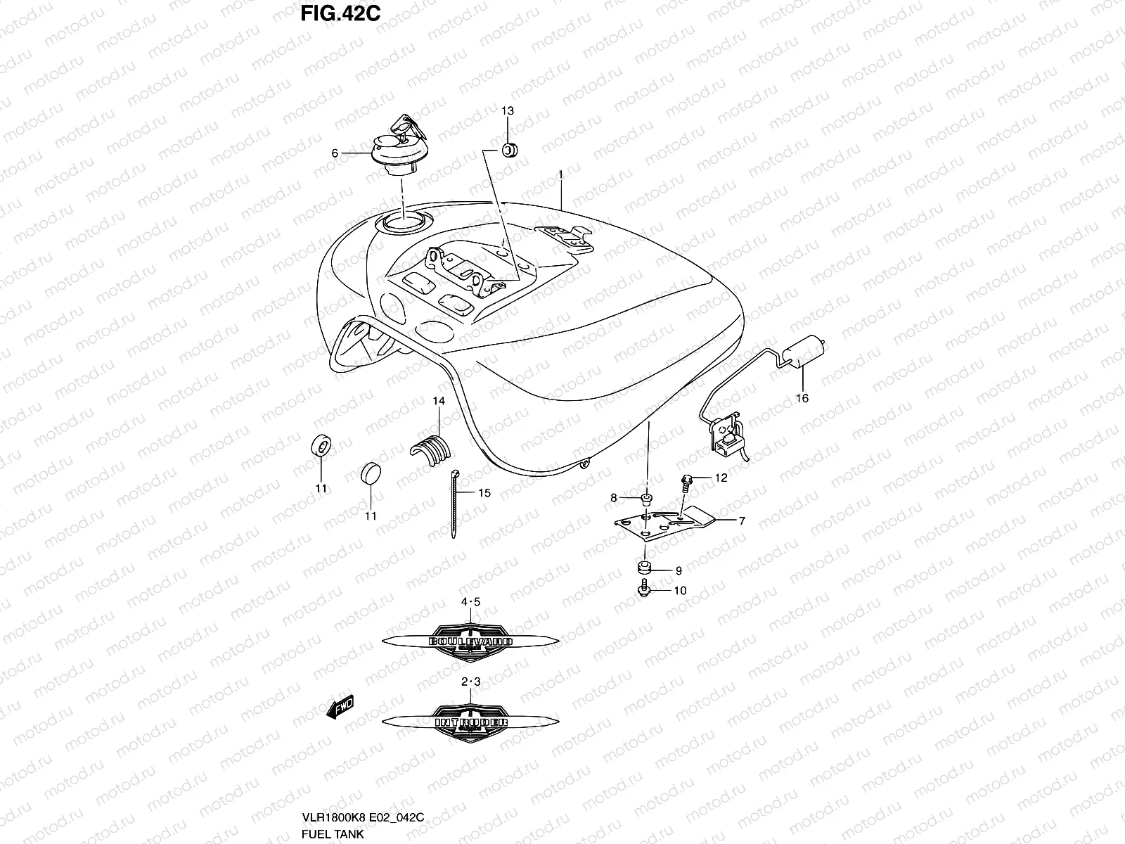 42C - FUEL TANK (VLR1800TL0)