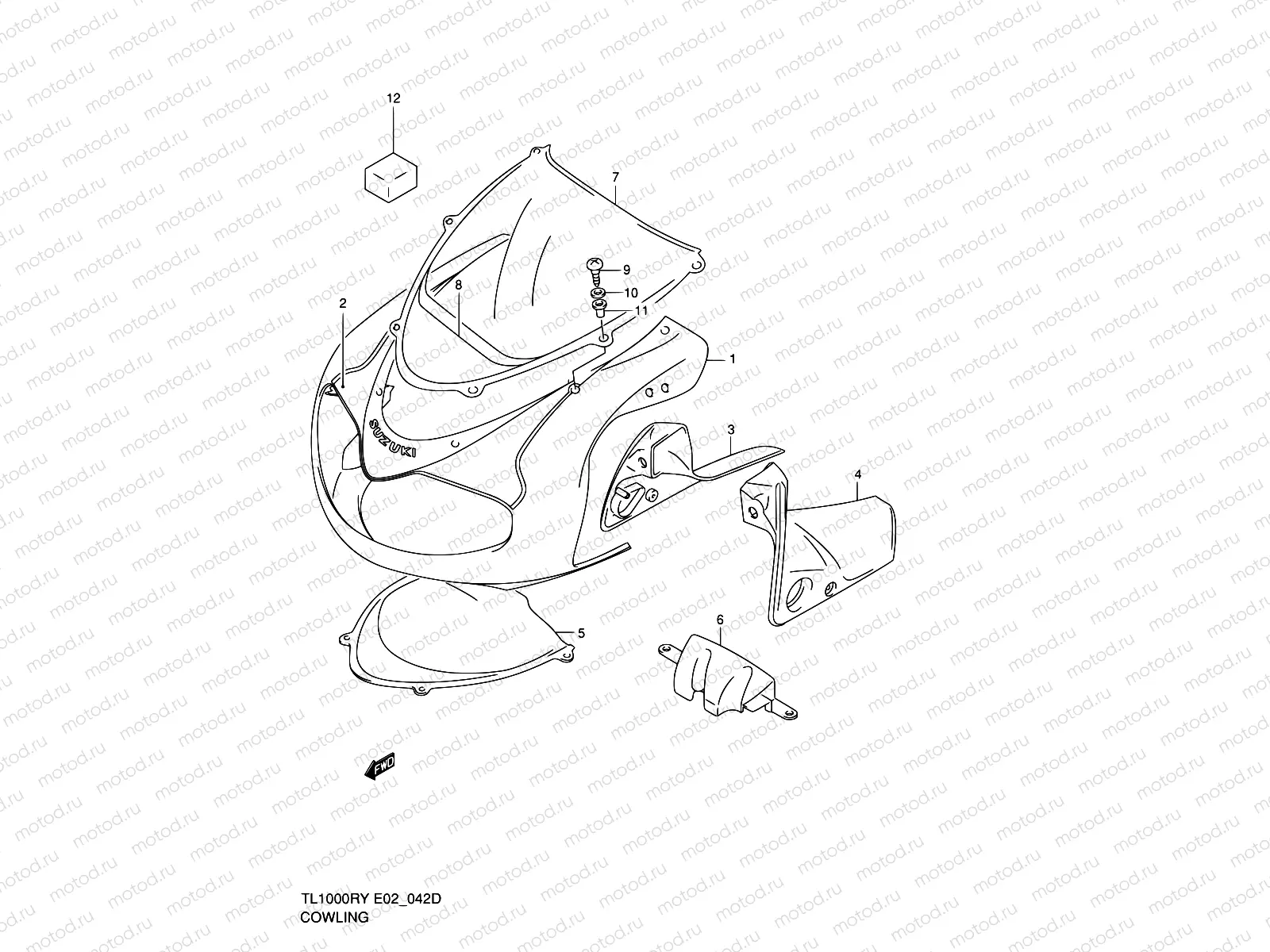 42D - COWLING BODY (MODEL K2)
