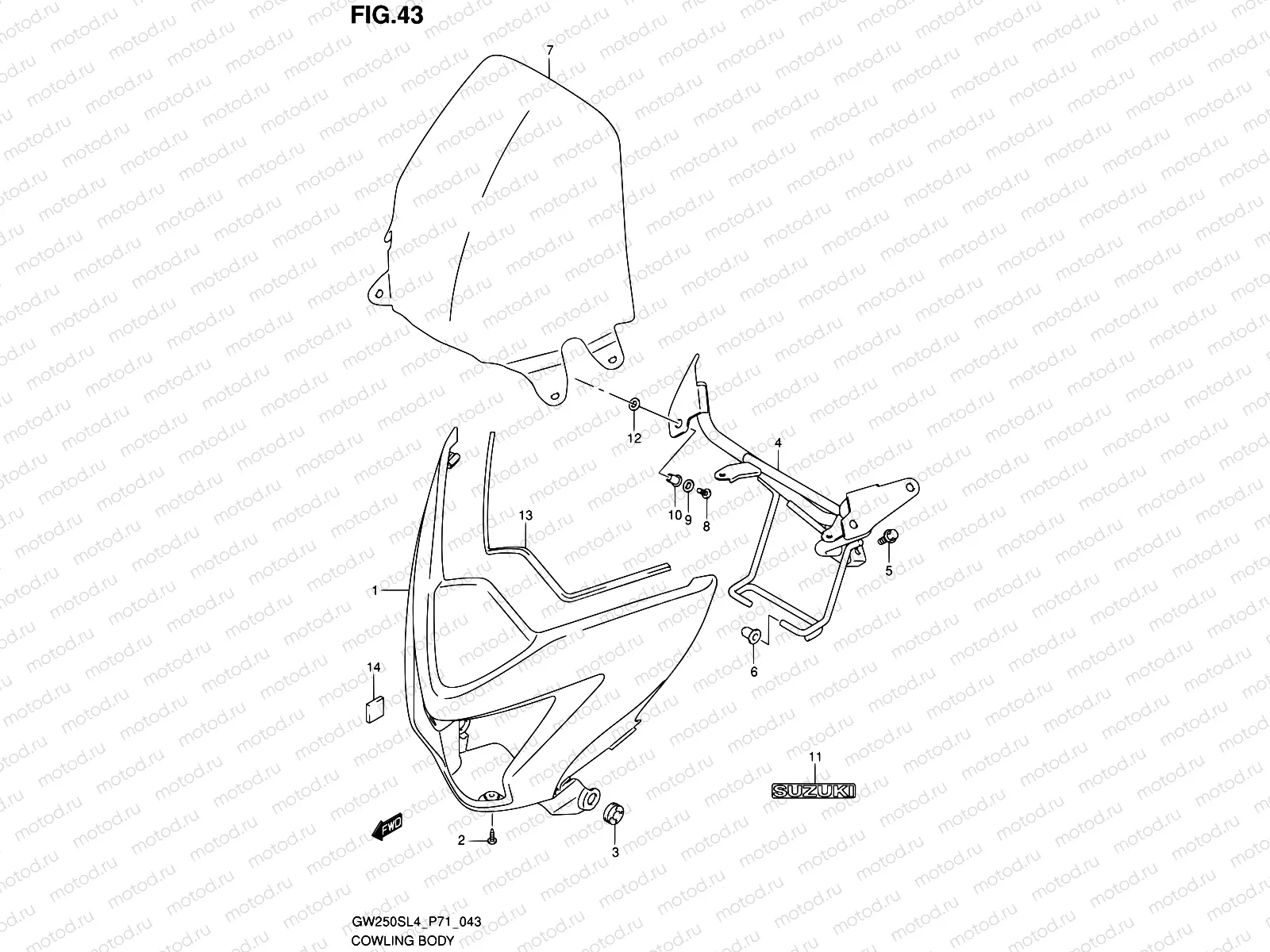 43 - COWLING BODY