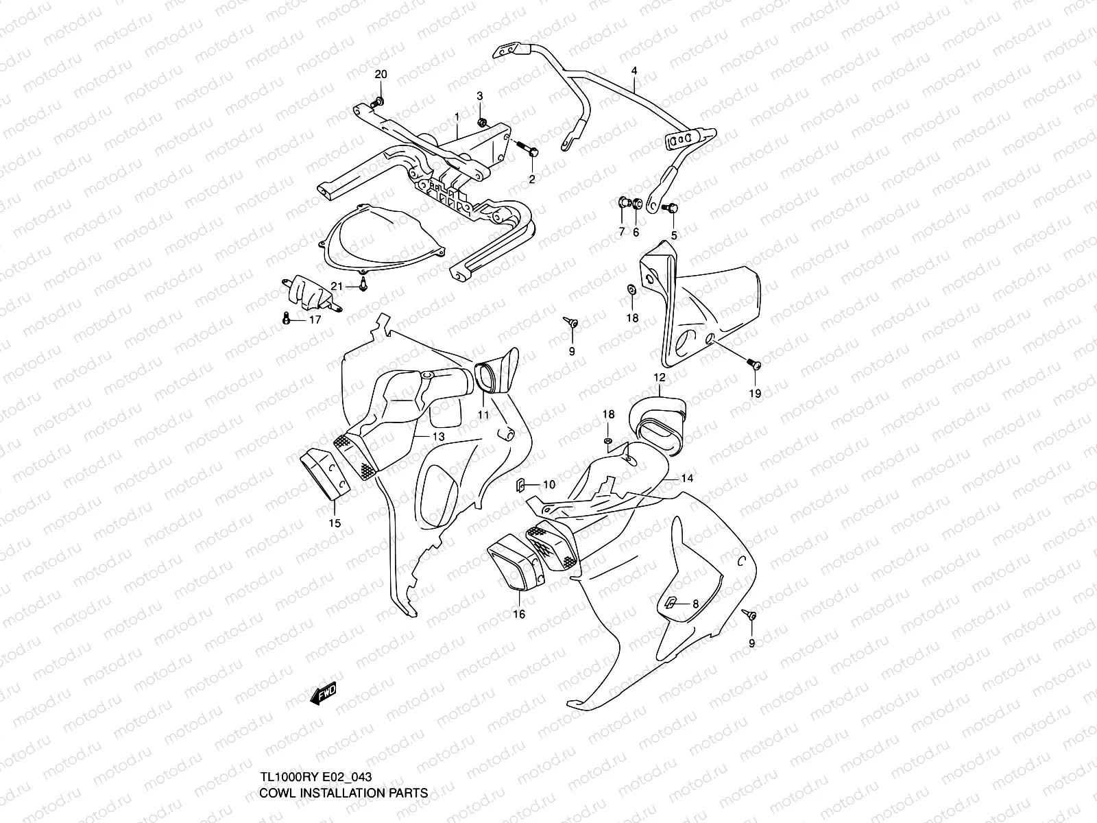 43 - COWLING BODY INSTALLATION PARTS