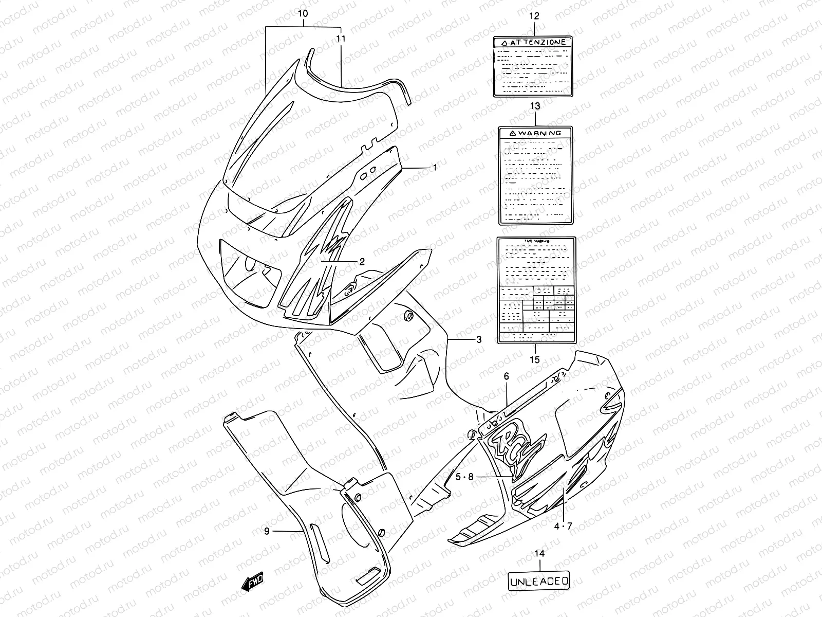 43 - COWLING BODY (MODEL P 019)