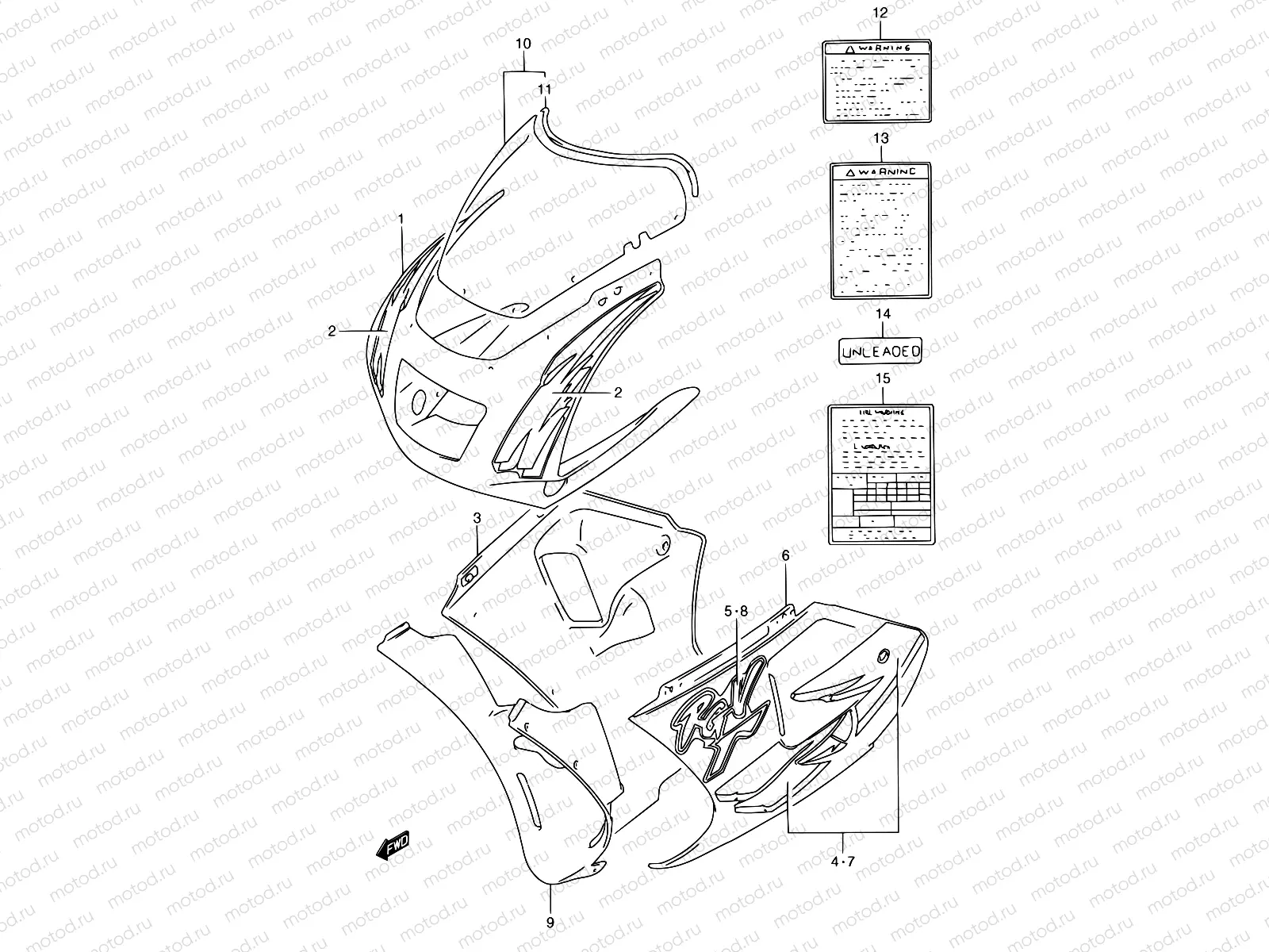 43 - COWLING  BODY (MODEL P 33J)