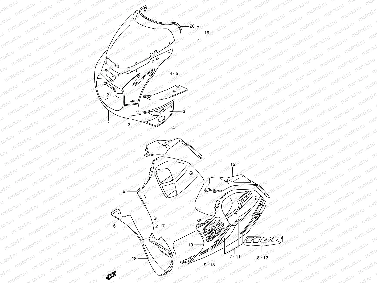 43 - COWLING BODY (MODEL P M18)