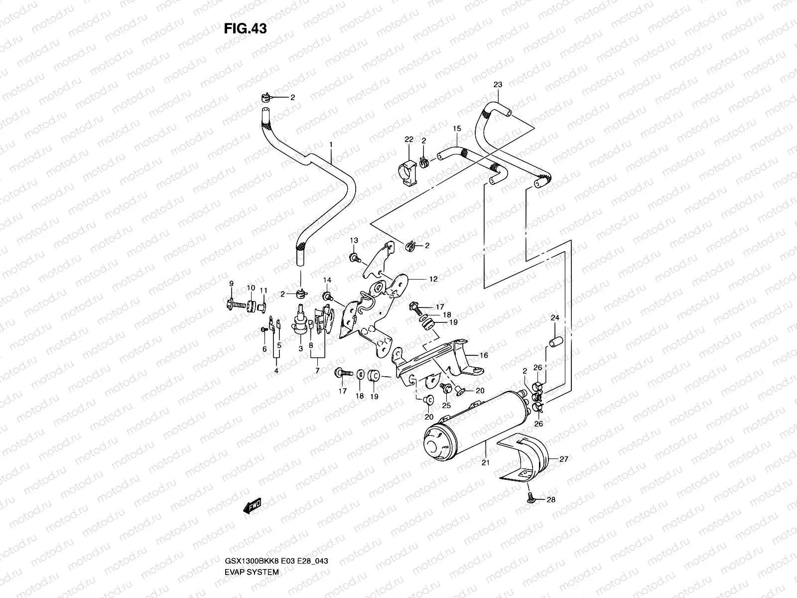 43 - EVAP SYSTEM (E33)