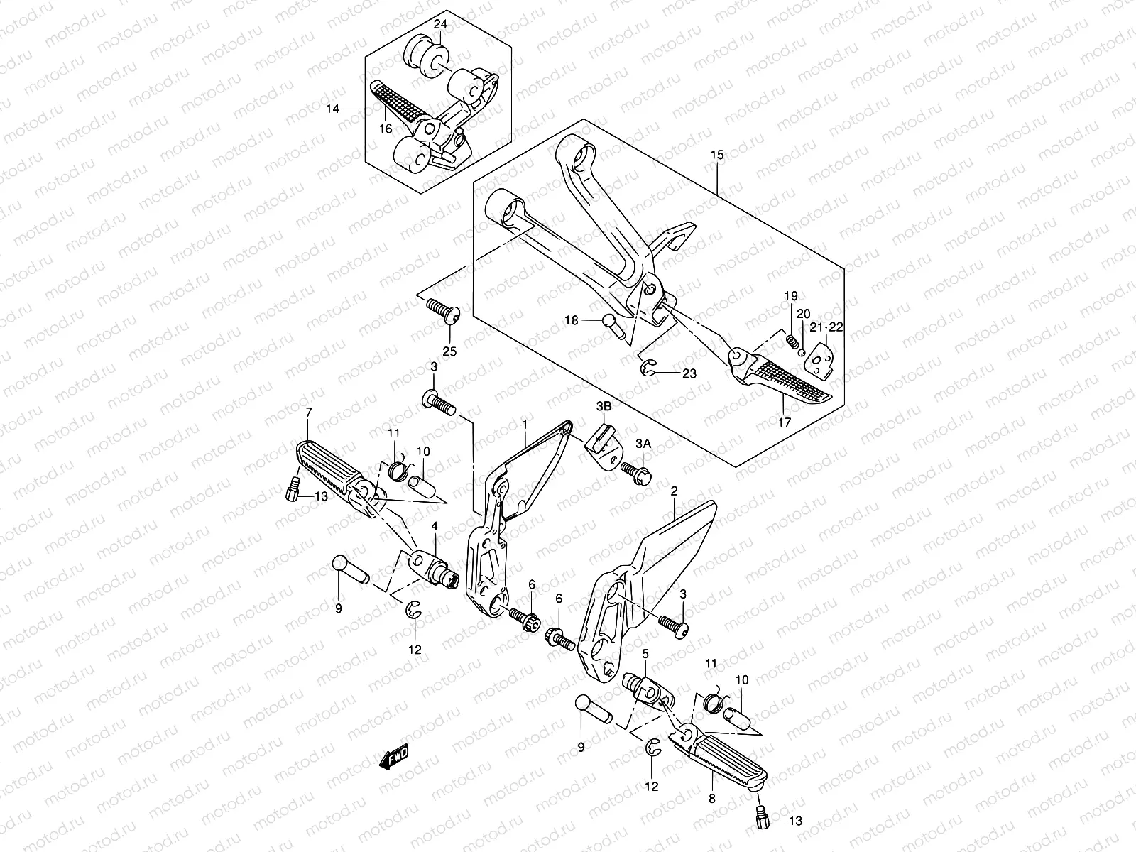 43 - FOOTREST (MODEL K3)