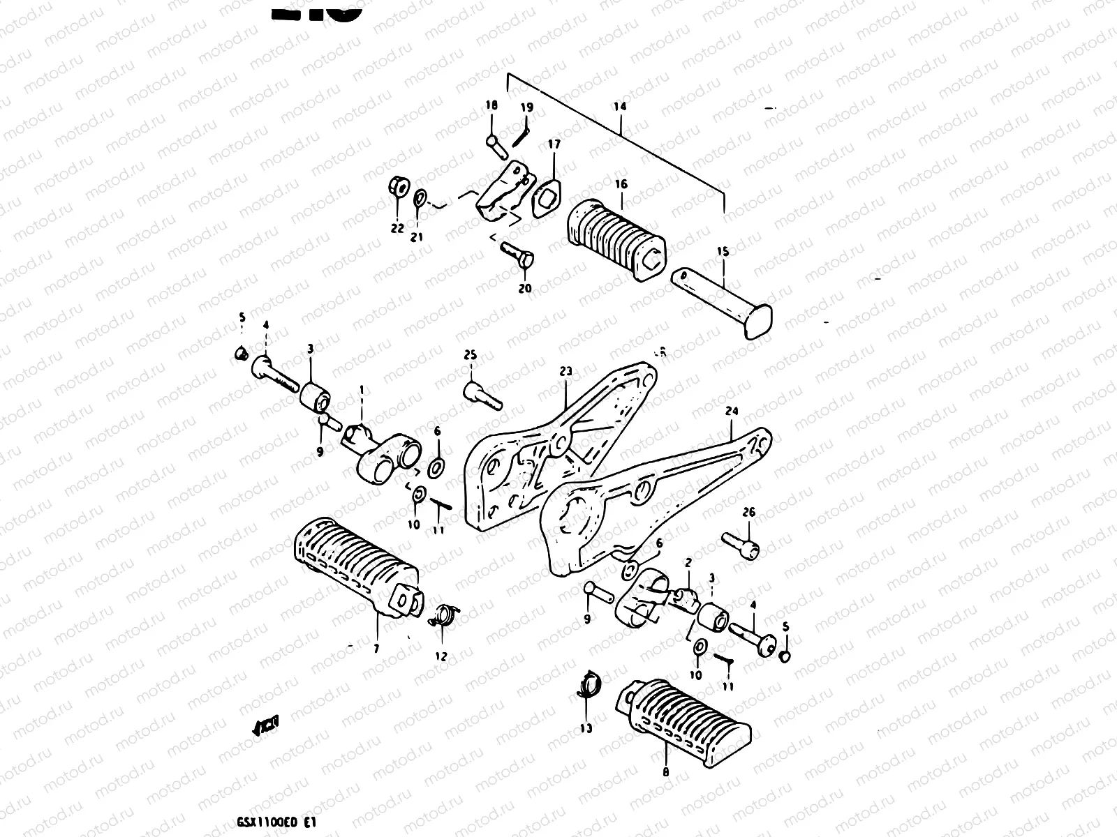 43 - FOOTREST (MODEL Z)