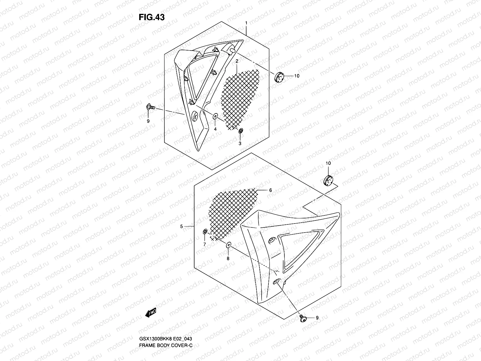 43 - FRAME BODY COVER