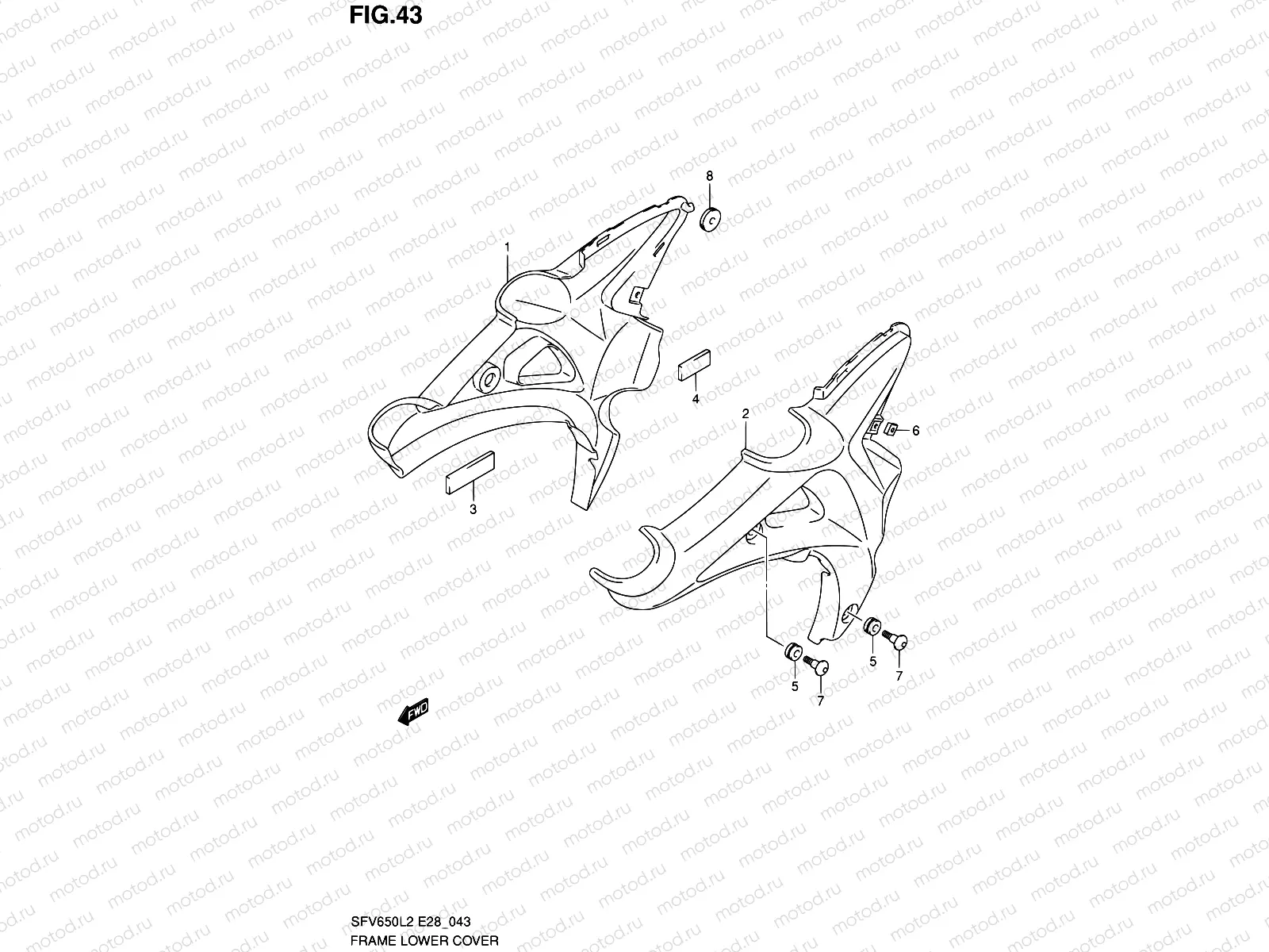 43 - FRAME LOWER COVER