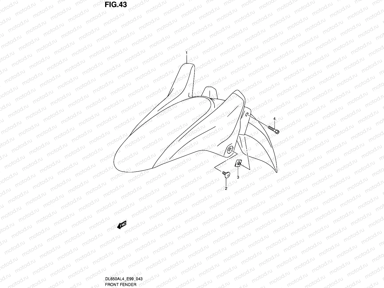 43 - FRONT FENDER
