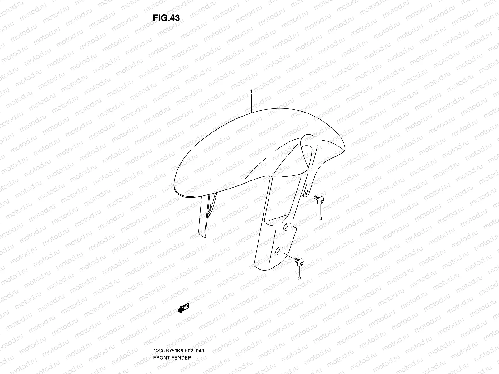 43 - FRONT FENDER