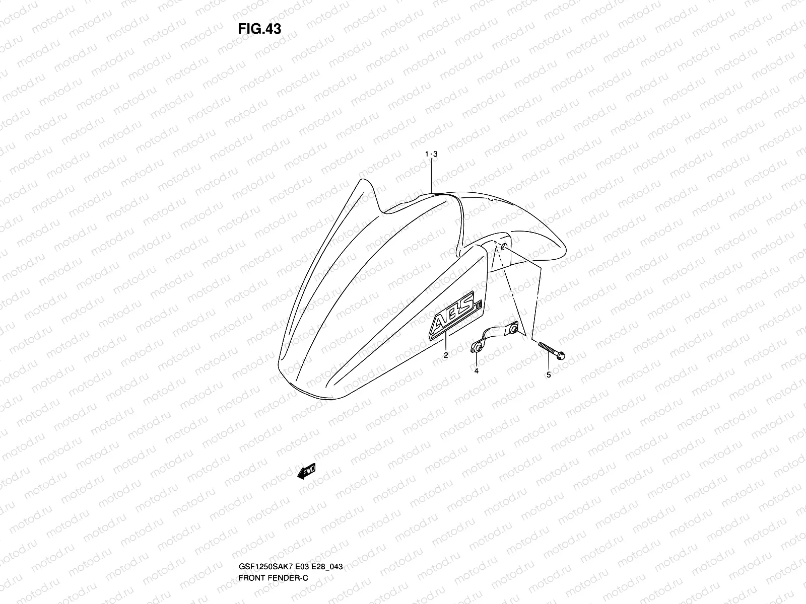43 - FRONT FENDER