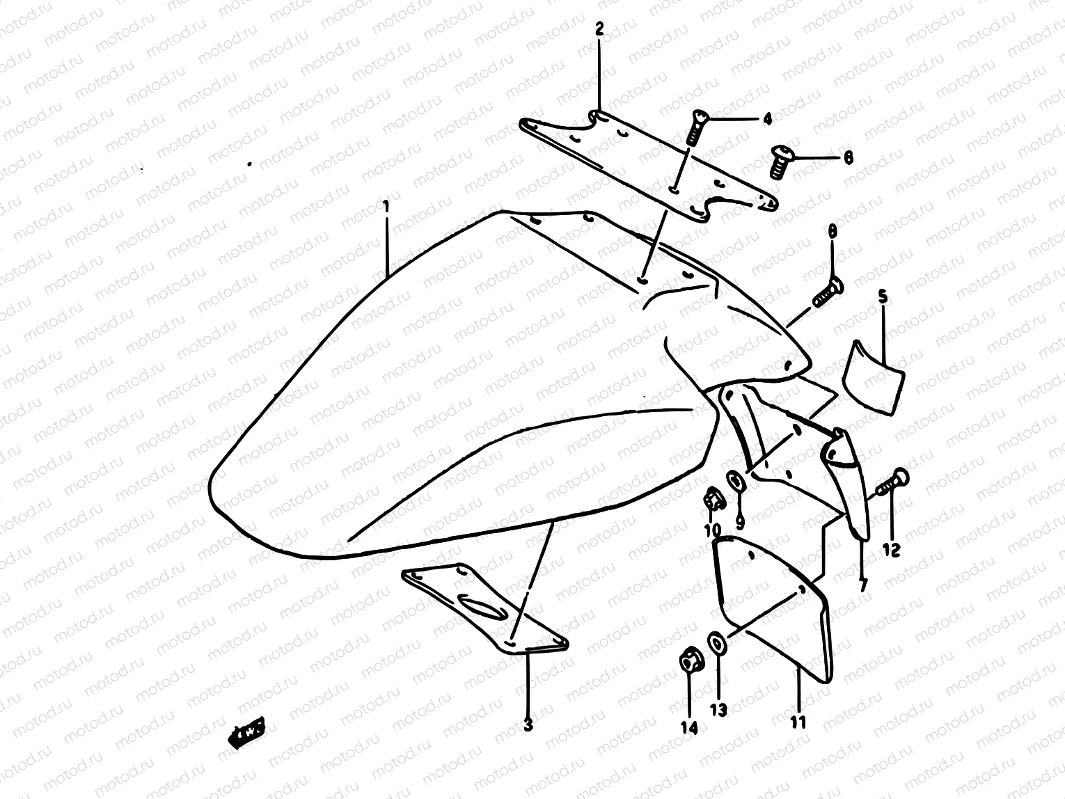 43 - FRONT FENDER (MODEL K)