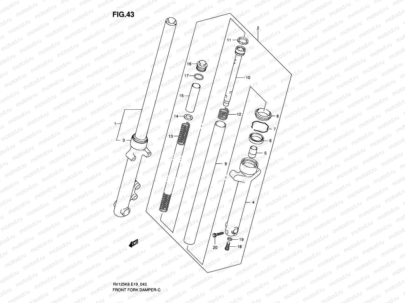 43 - FRONT FORK DAMPER