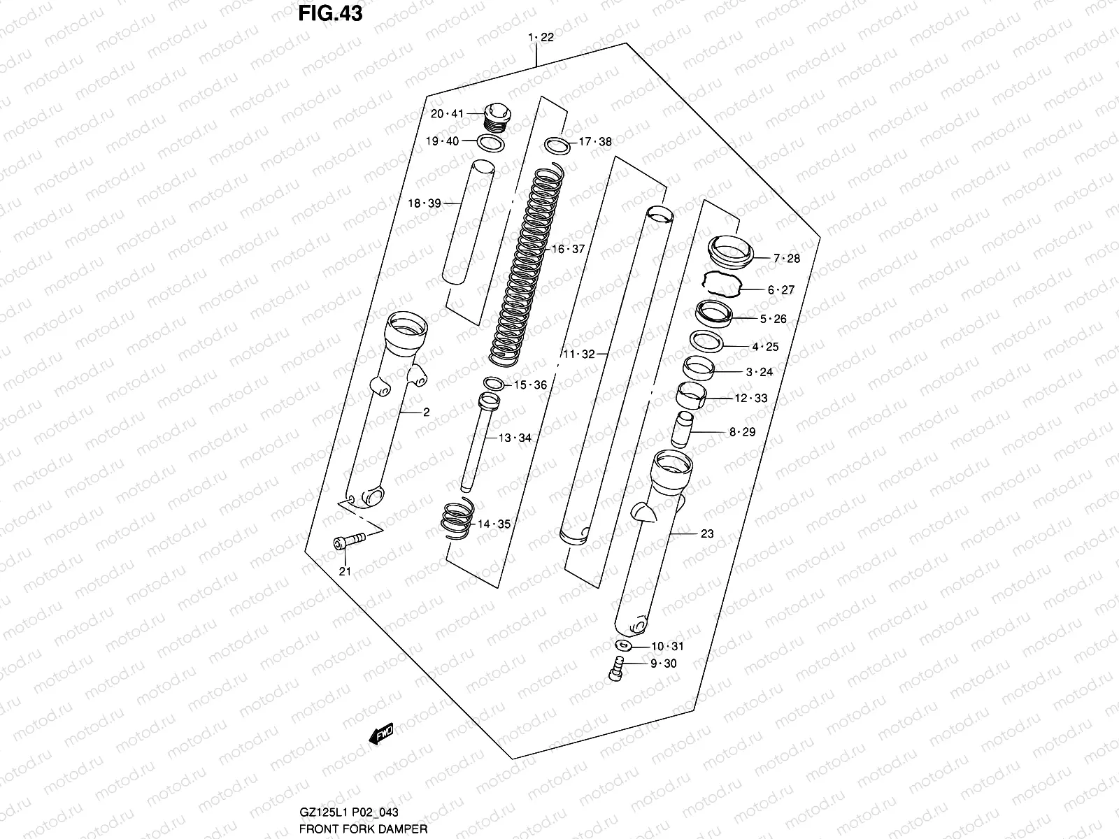 43 - FRONT FORK DAMPER