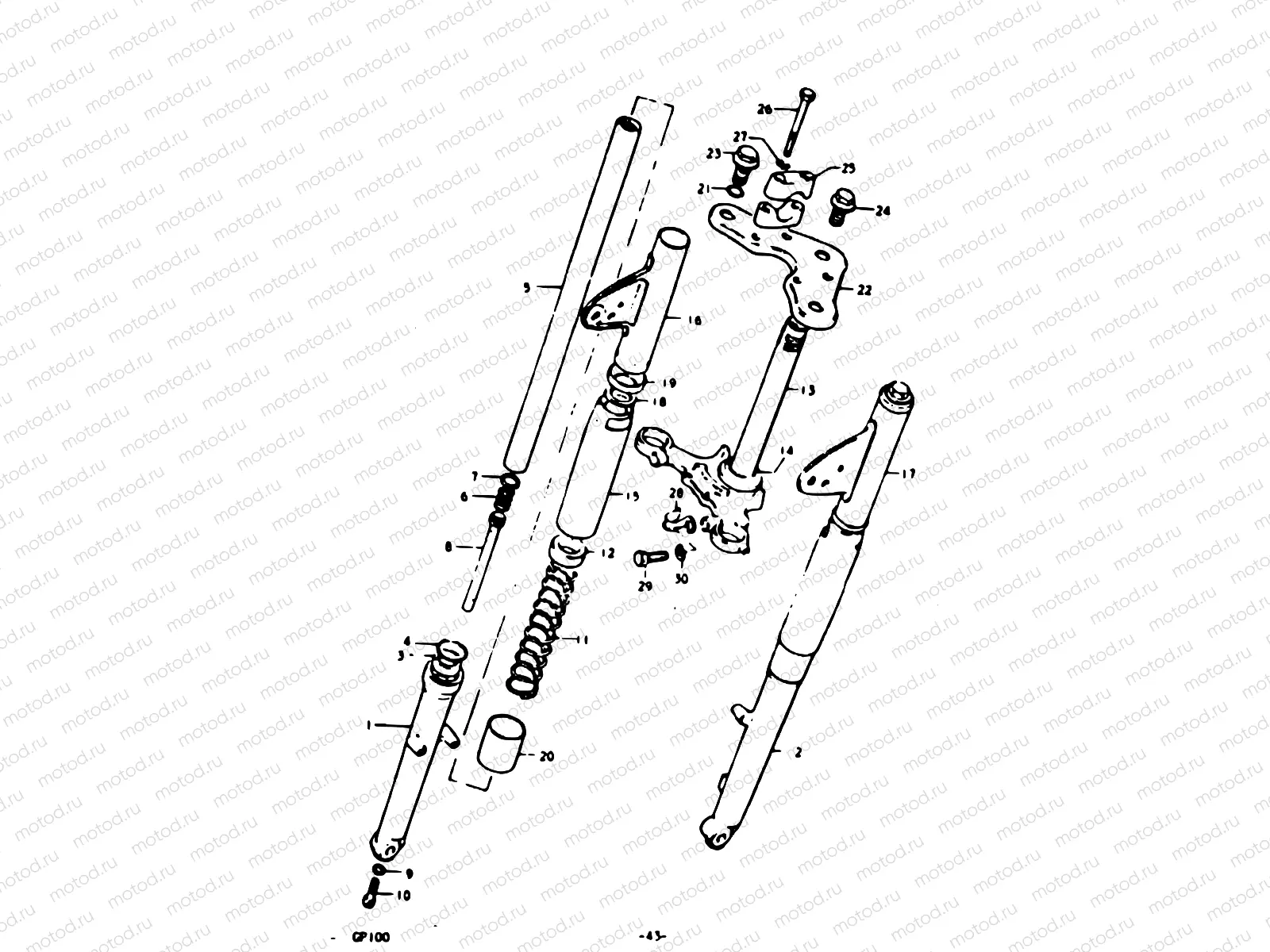 43 - FRONT FORK (E06)