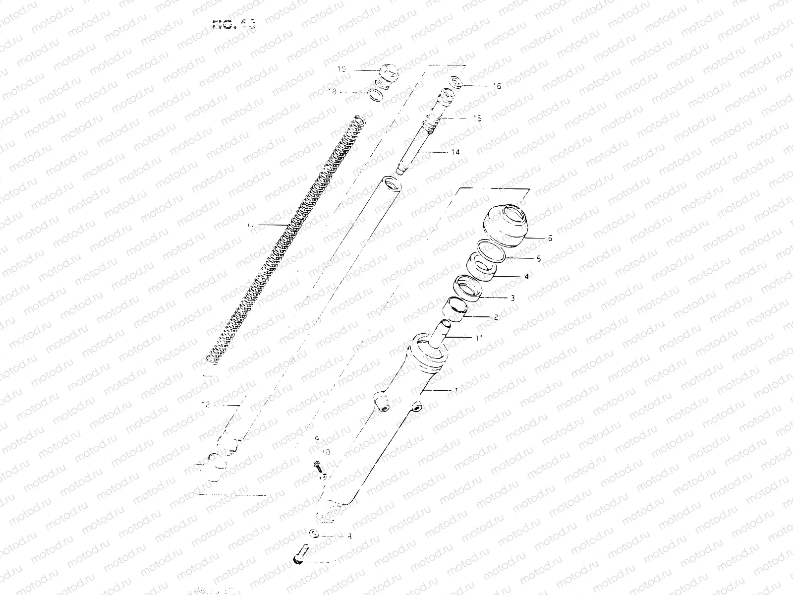43 - FRONT FORK RIGHT DAMPER