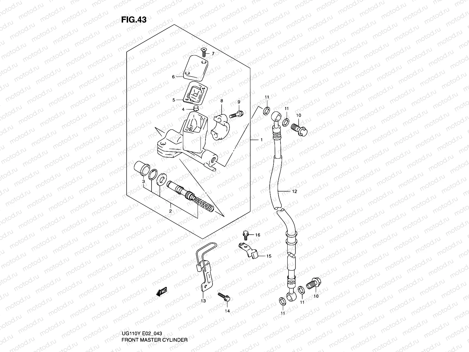 43 - FRONT MASTER CYLINDER
