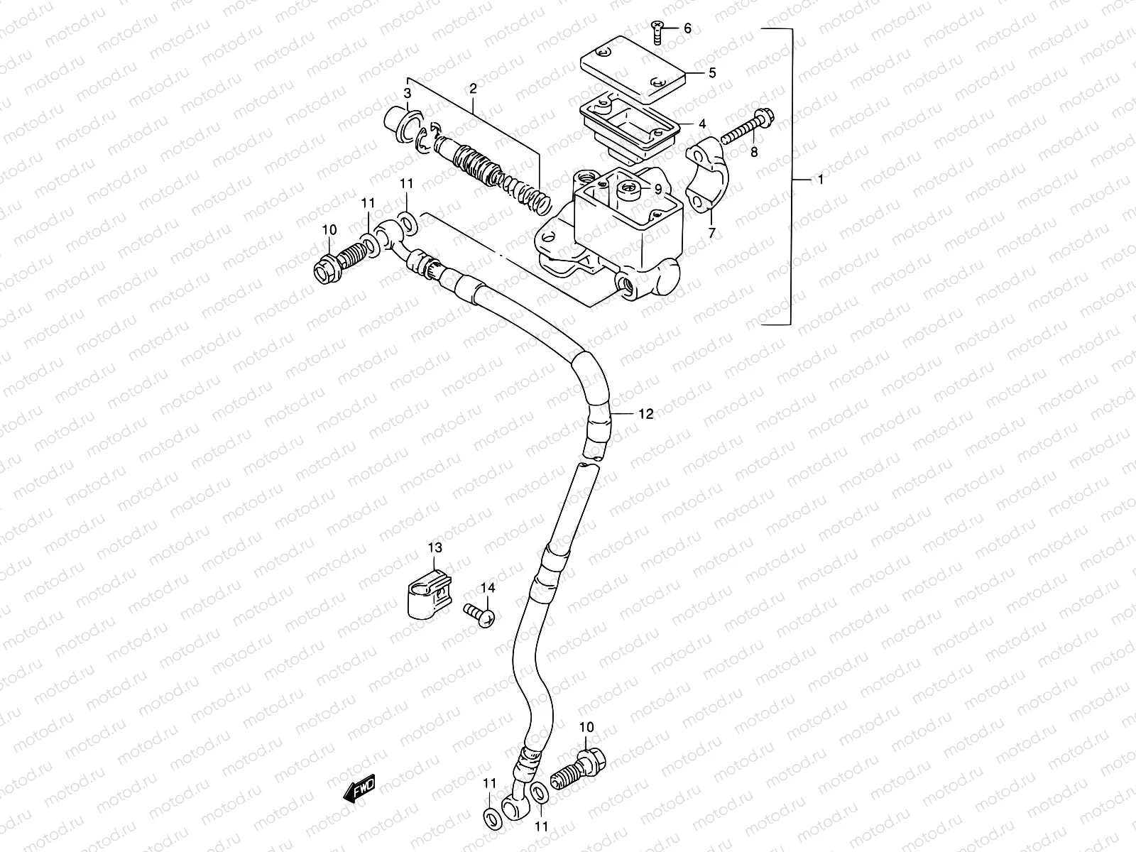 43 - FRONT MASTER CYLINDER