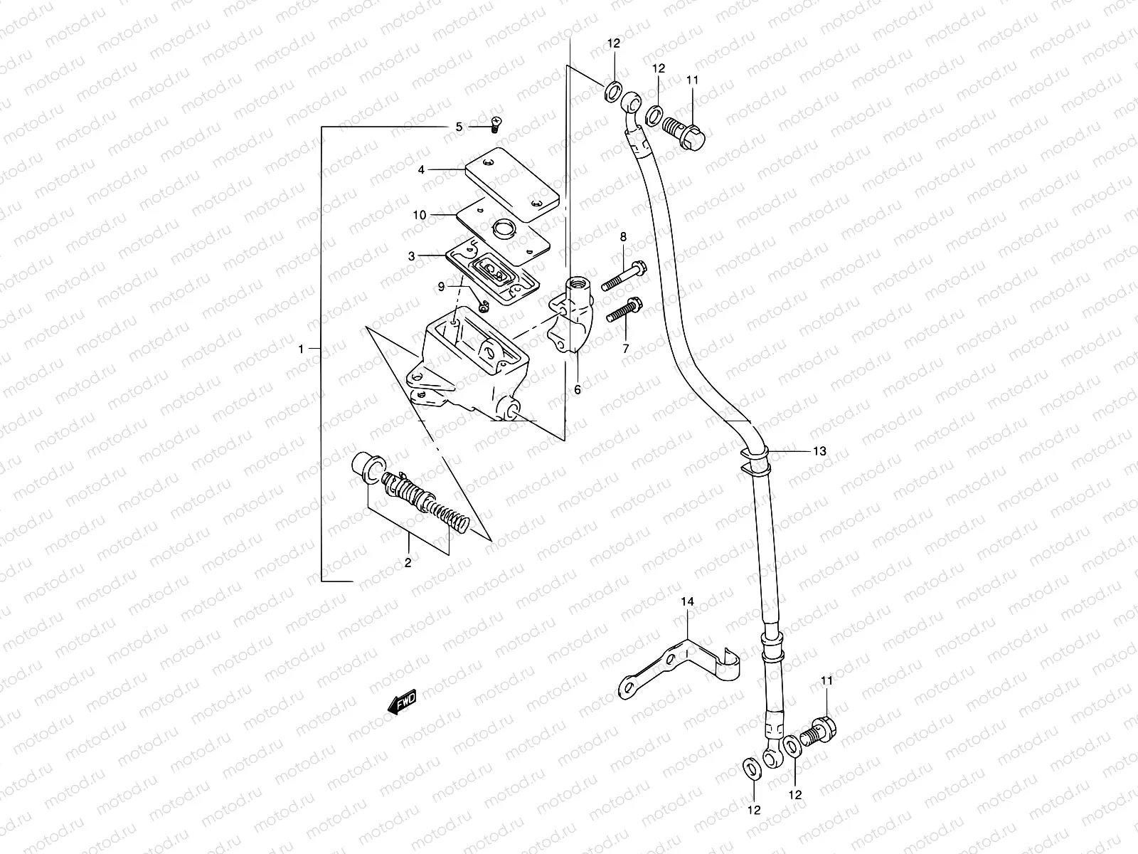 43 - FRONT MASTER CYLINDER