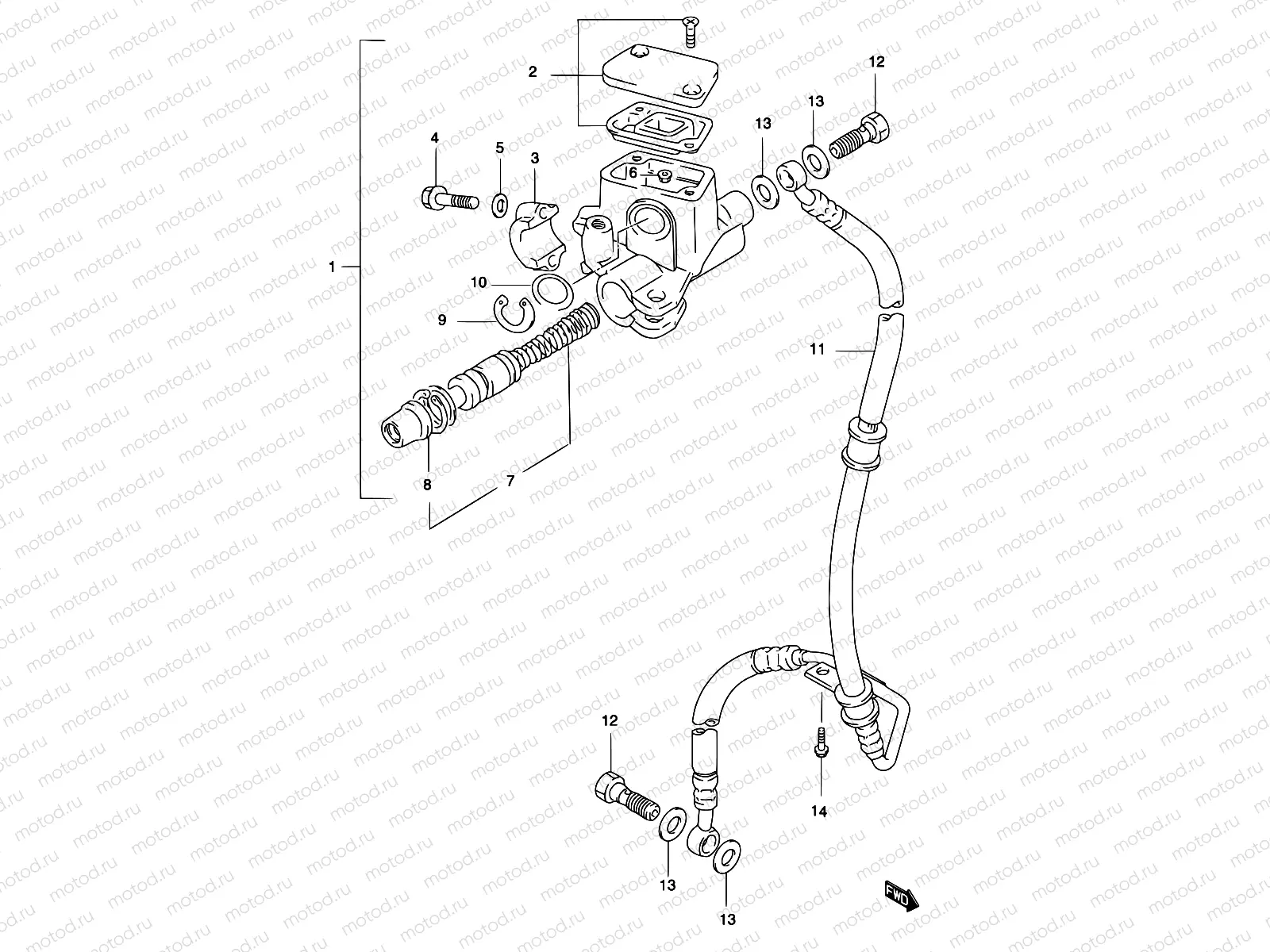 43 - FRONT MASTER CYLINDER (AJP)