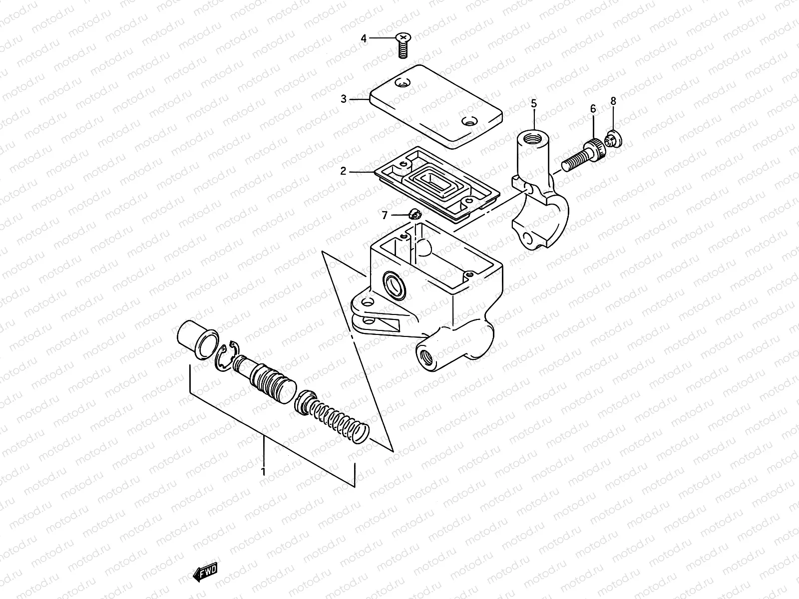 43 - FRONT MASTER CYLINDER (LS650FG/FJ/FK/FL)