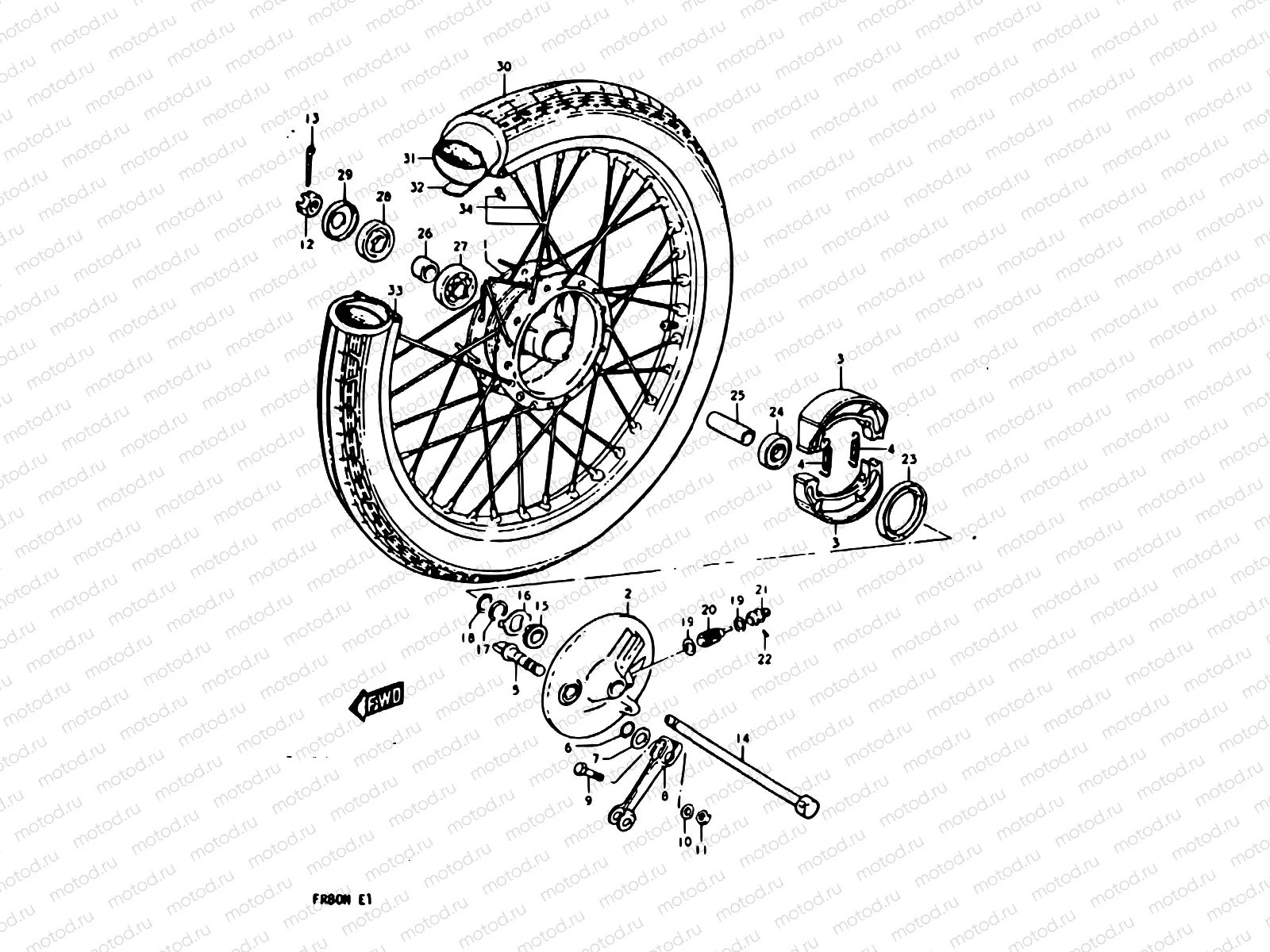 43 - FRONT WHEEL