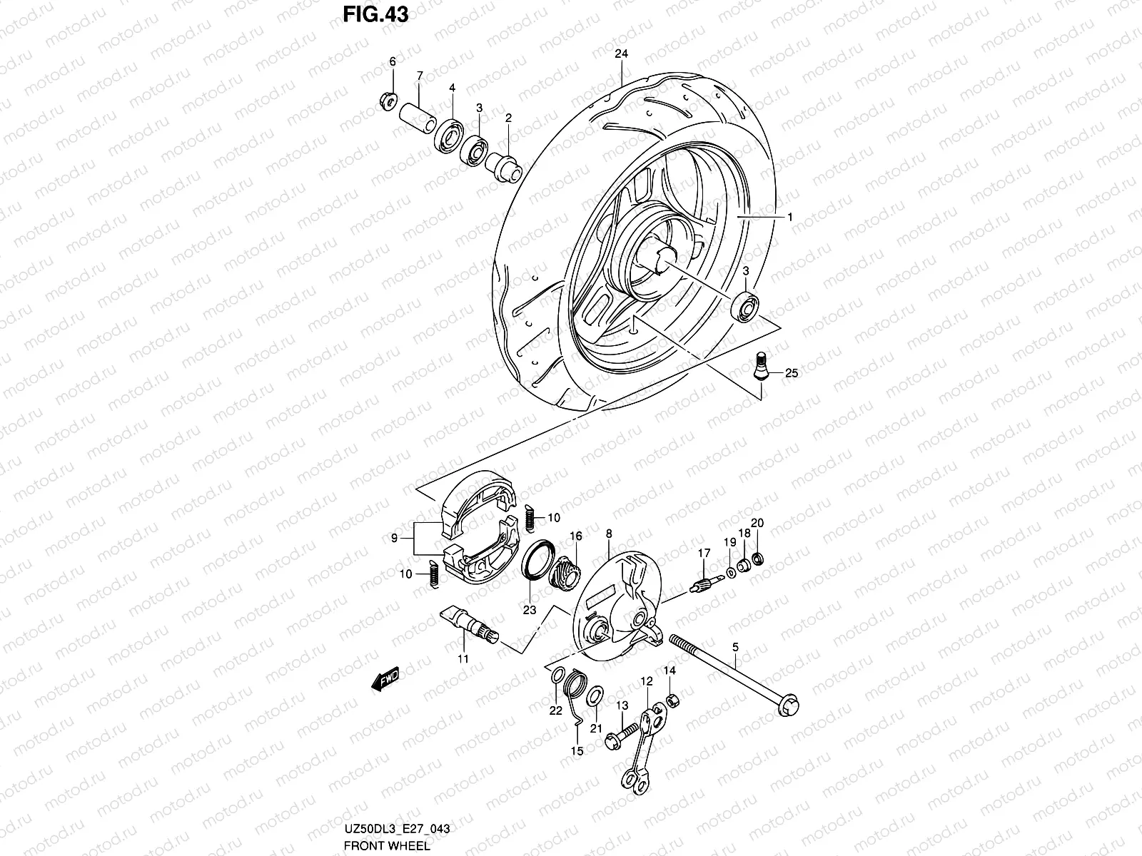 43 - FRONT WHEEL