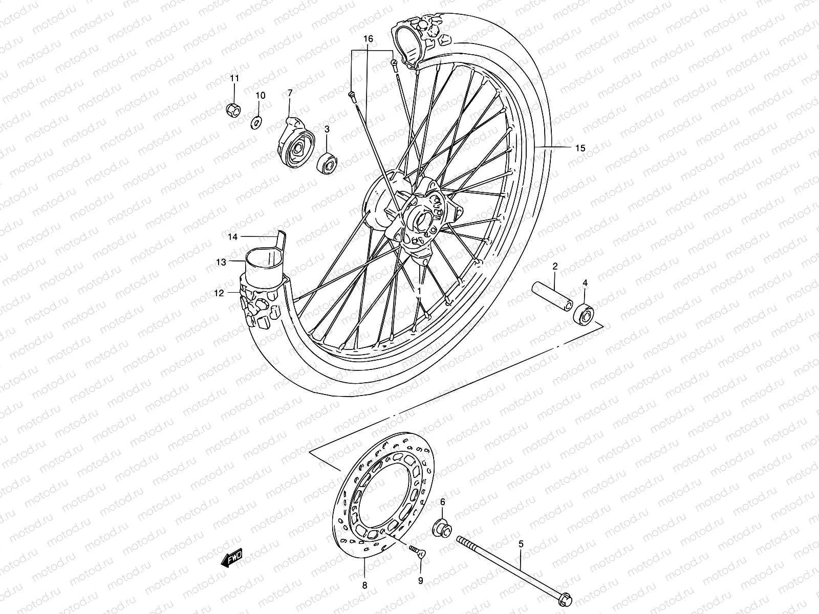 43 - FRONT WHEEL