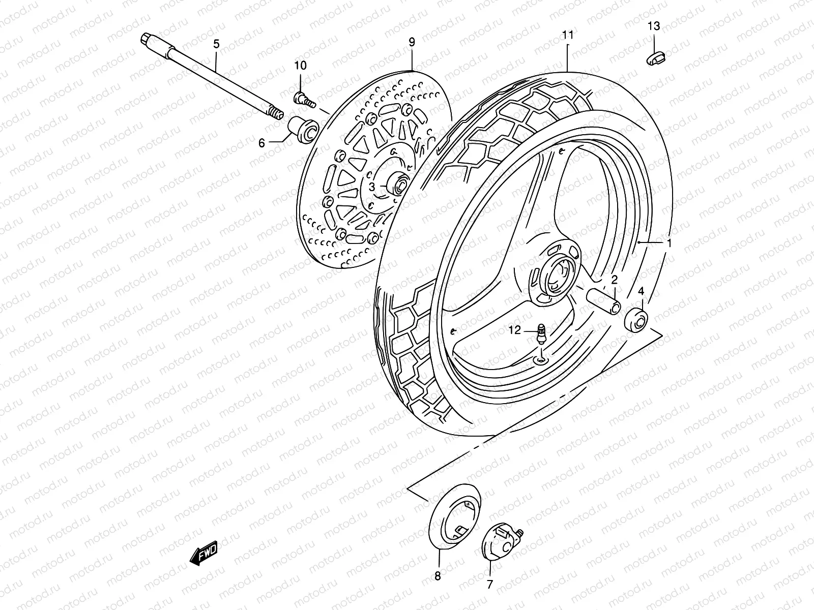 43 - FRONT WHEEL