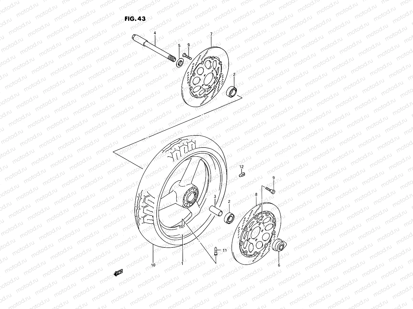 43 - FRONT WHEEL