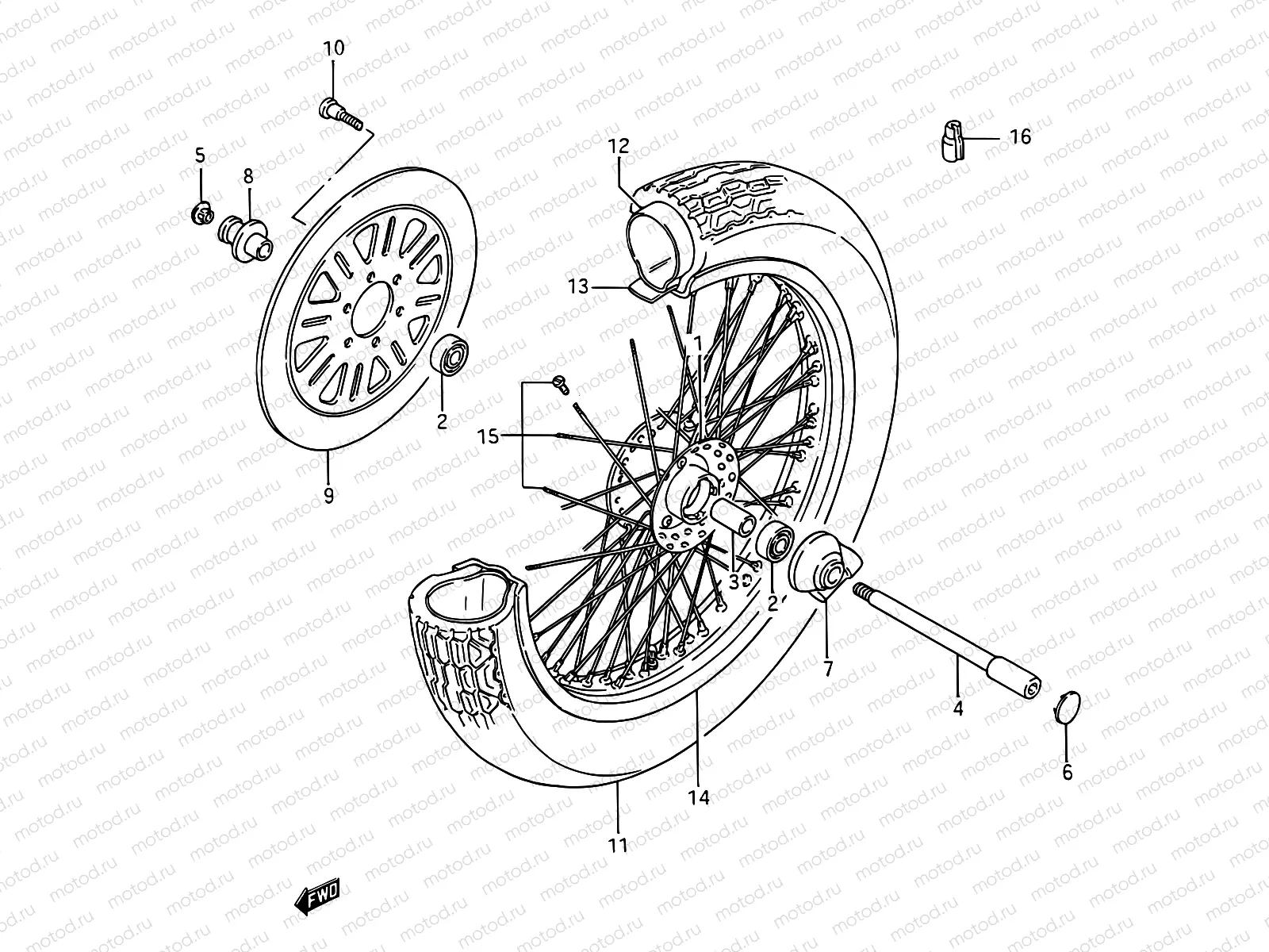 43 - FRONT WHEEL