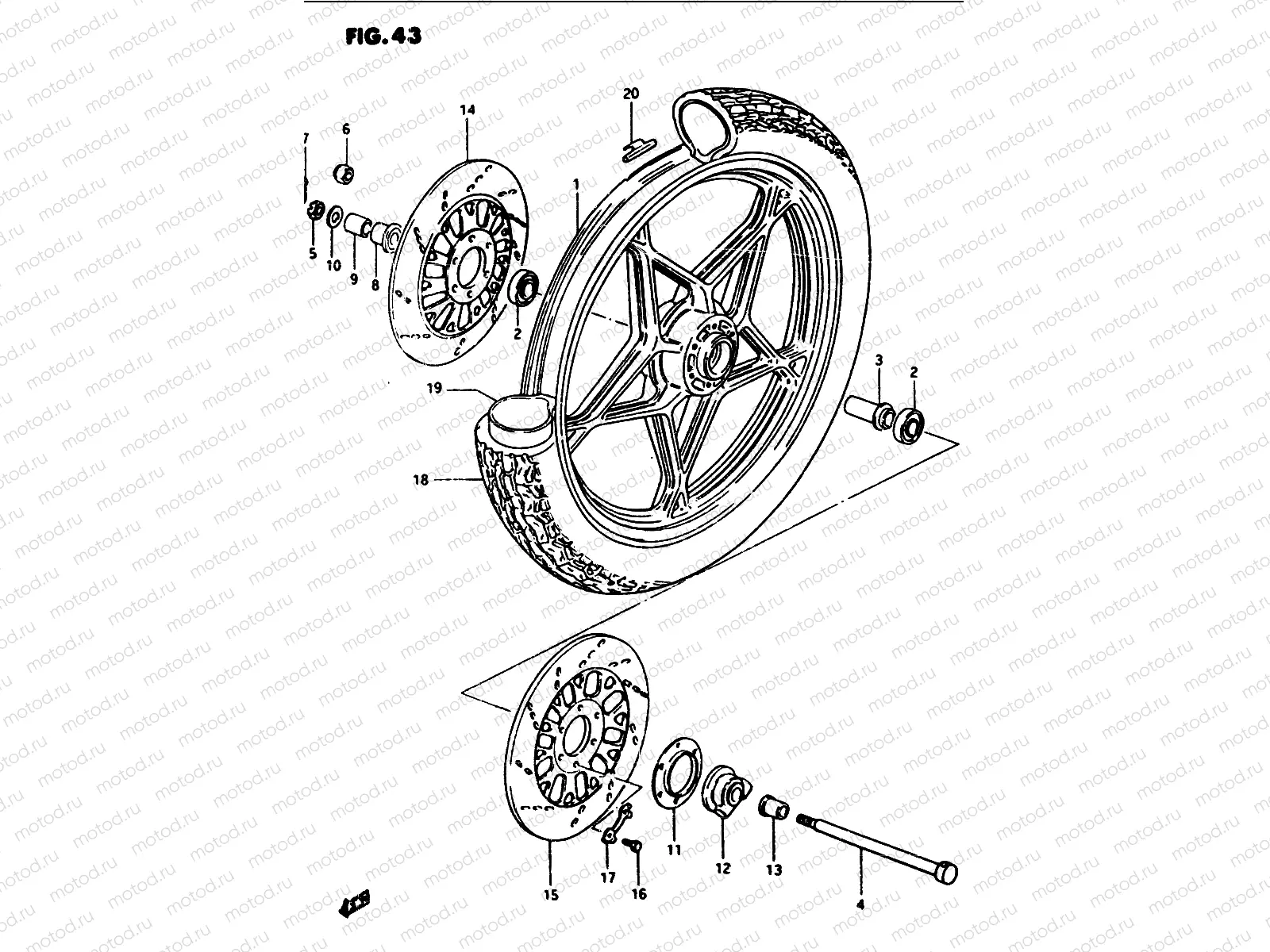 43 - FRONT WHEEL