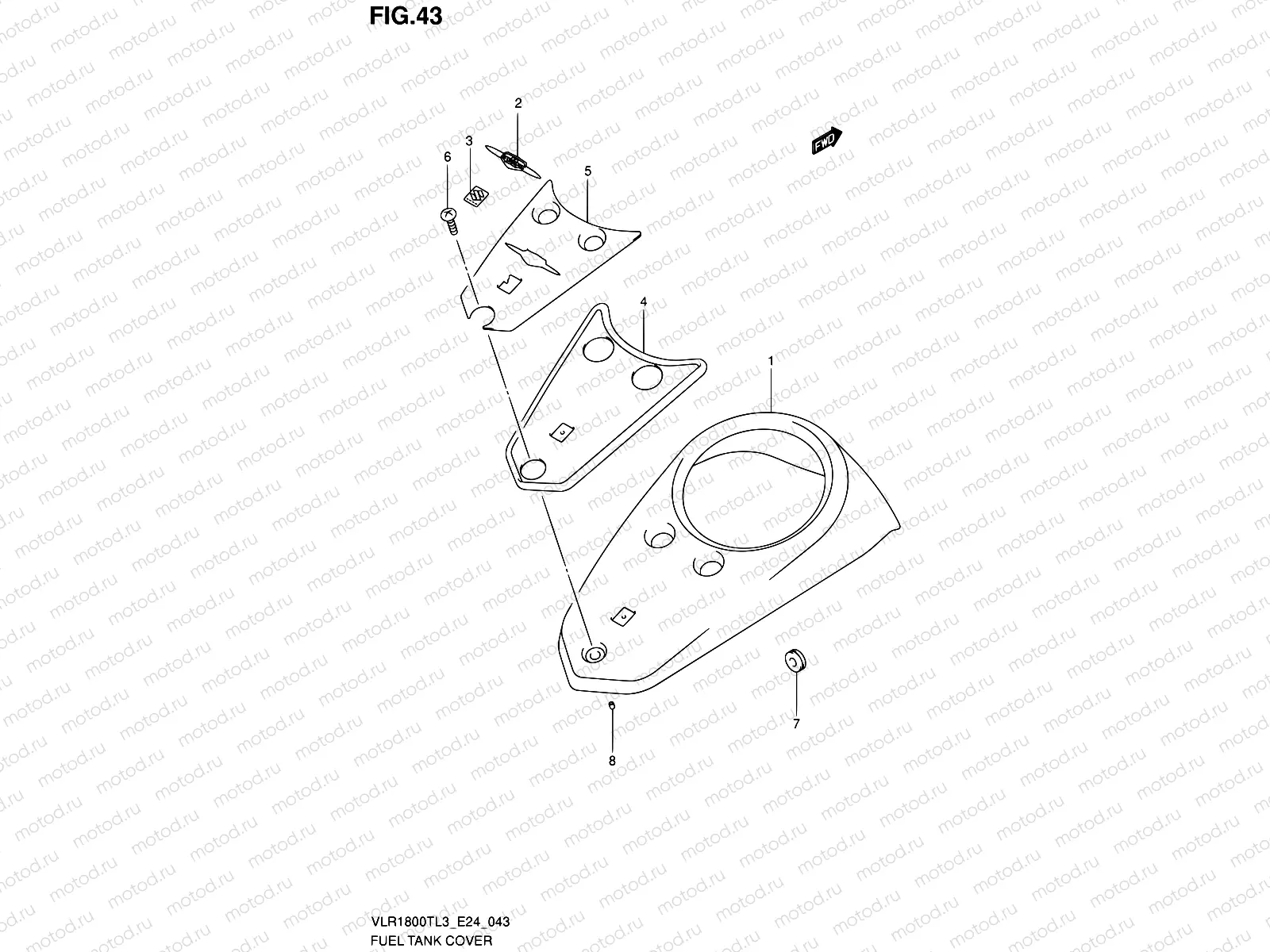 43 - FUEL TANK COVER