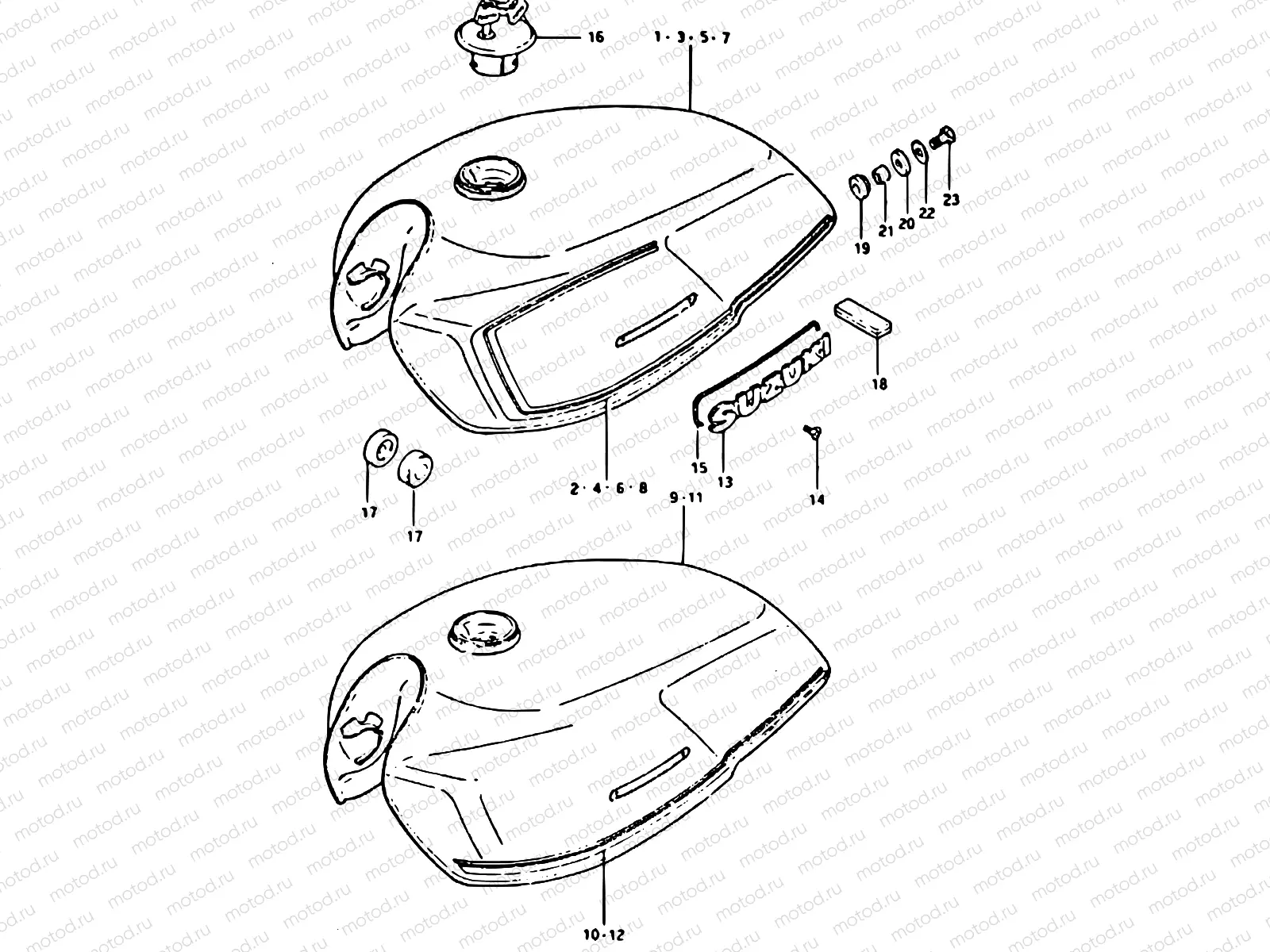 43 - FUEL TANK (GSX400ET/ST)