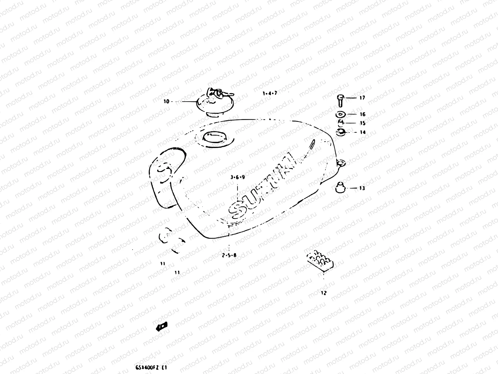 43 - FUEL TANK (MODEL X)