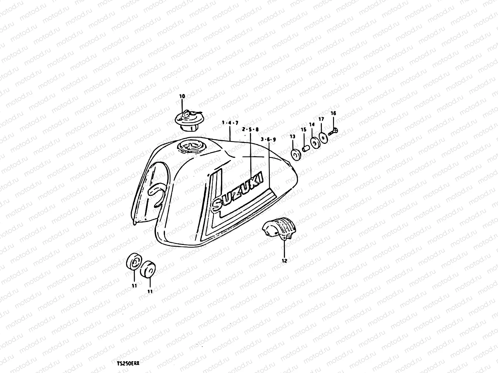 43 - FUEL TANK (TS250ERT E09)