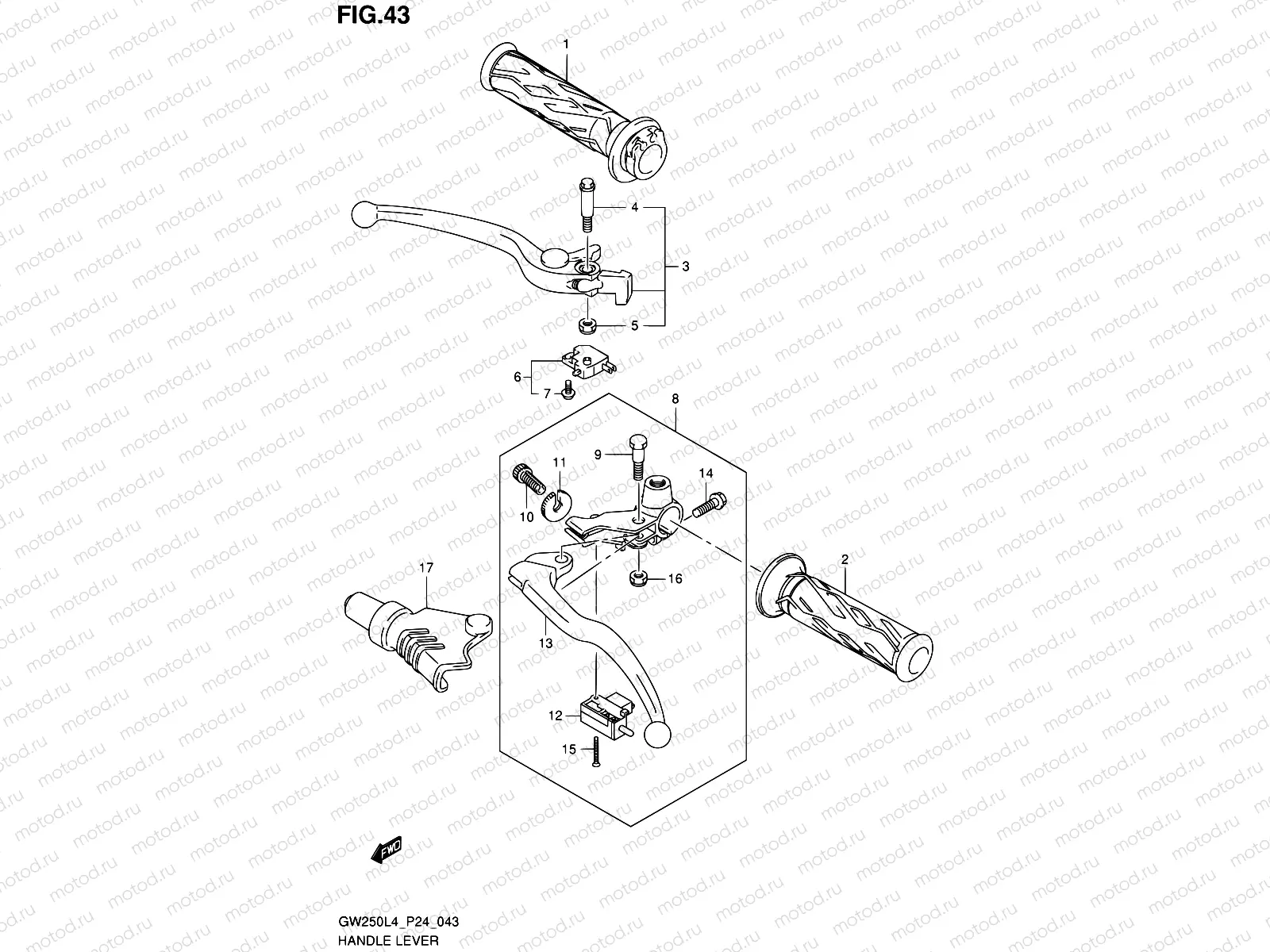 43 - HANDLE LEVER