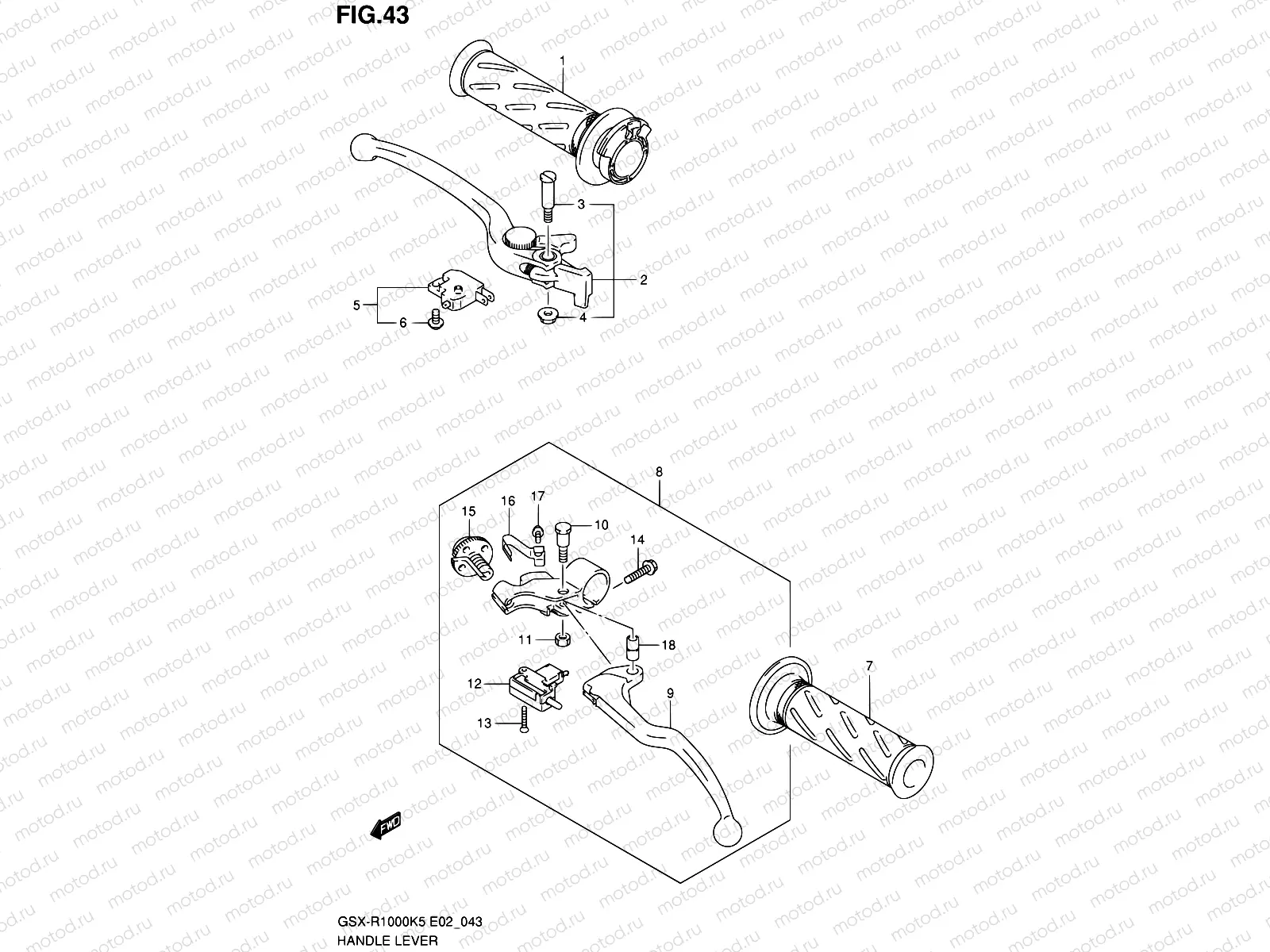 43 - HANDLE LEVER