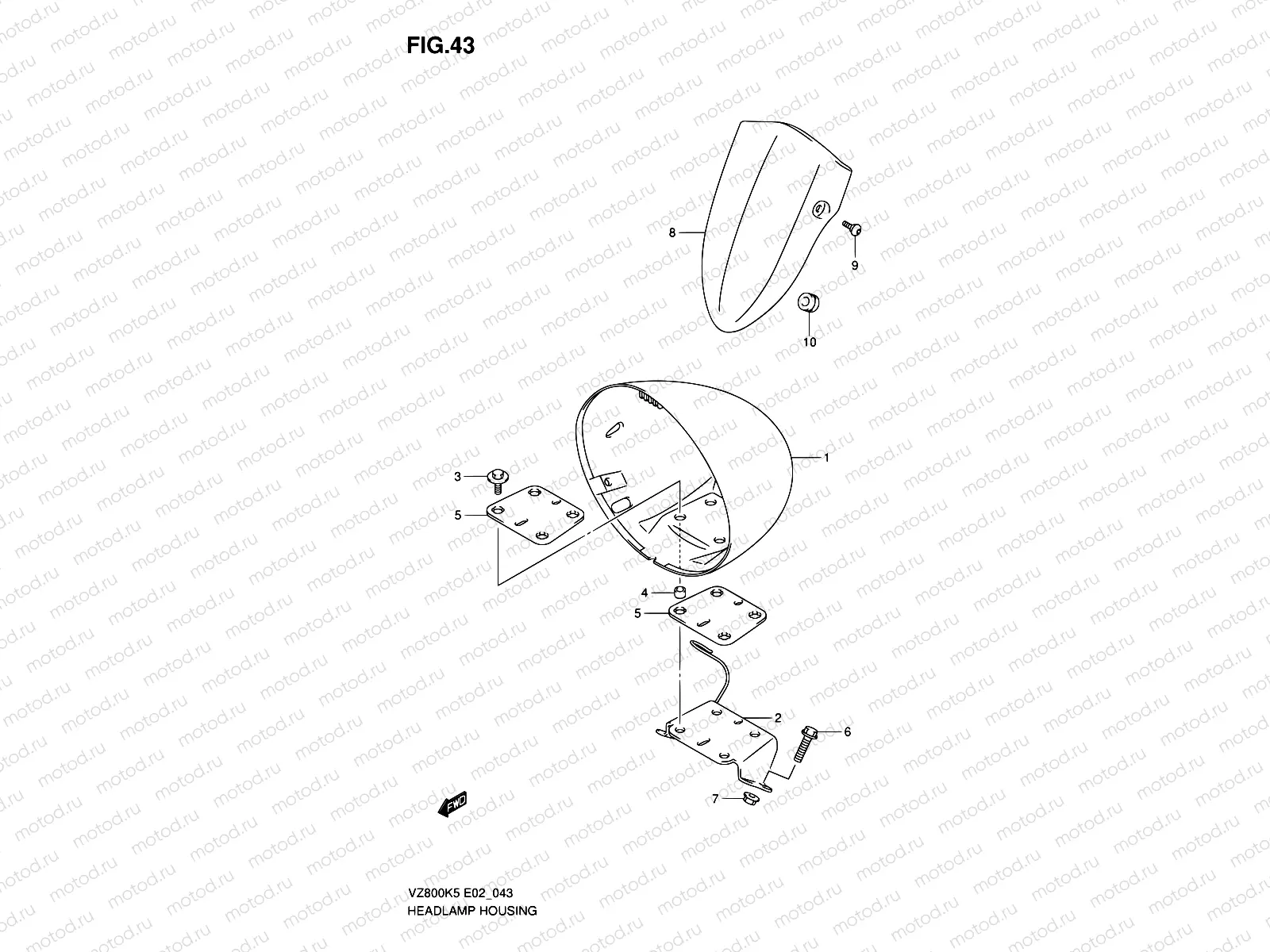43 - HEADLAMP HOUSING